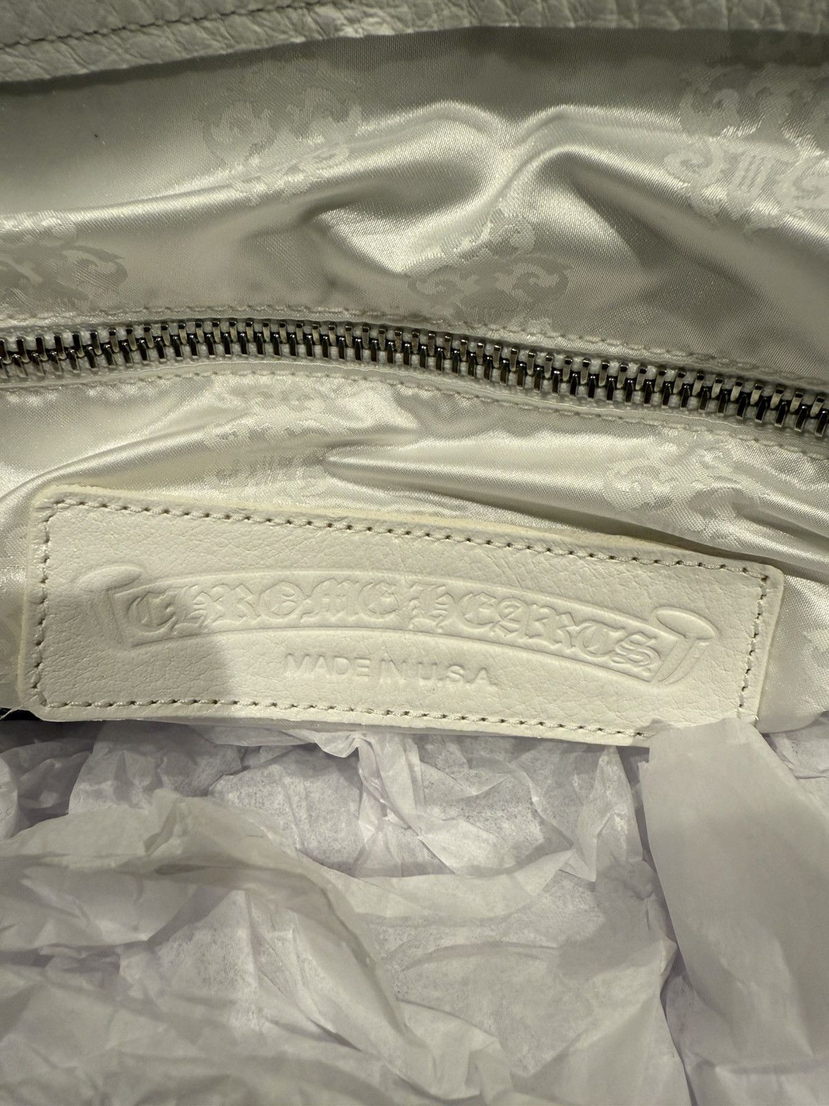 Chrome Hearts 🔥Chrome Hearts Fleur Leather Patches White Tote Bag🔥 Size ONE SIZE - 6 Thumbnail