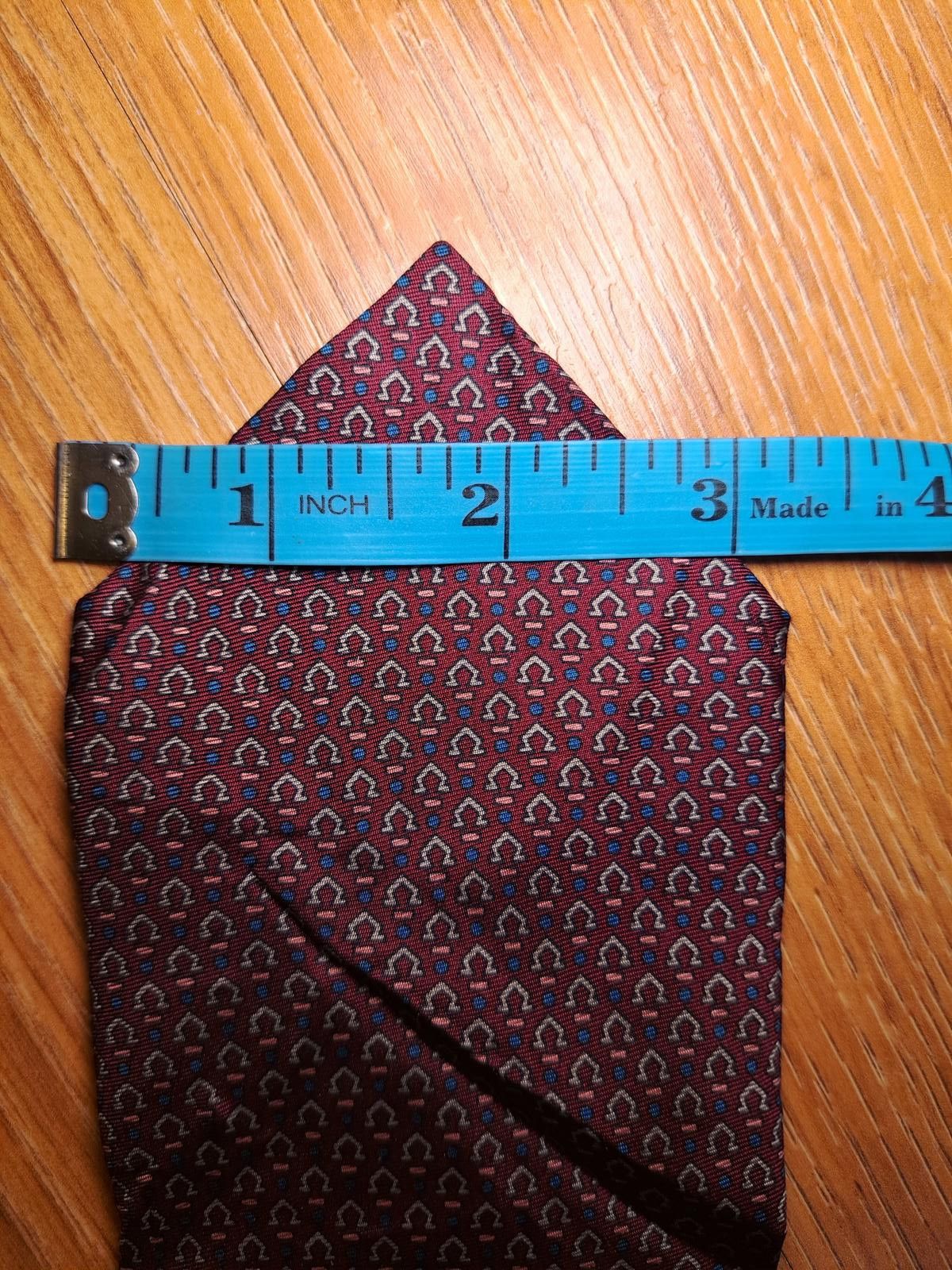 Pierre Balmain Pierre Balmain 100% Silk Tie Burgundy Handmade in Italy Size ONE SIZE - 6 Thumbnail