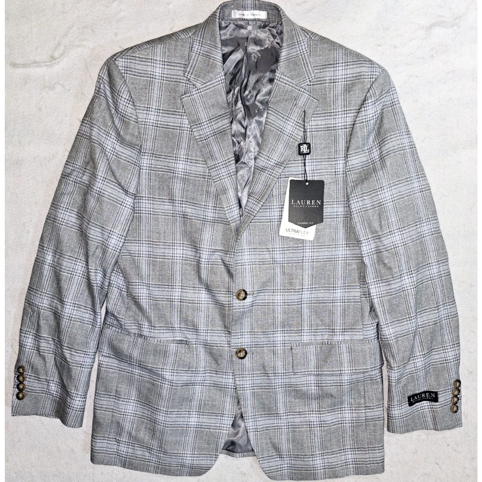 Ralph Lauren Ralph Lauren Men Blazer 38R Gray/Blue Ultraflex Lexington Suit Coat NWT Mens Size 38R - 2 Thumbnail