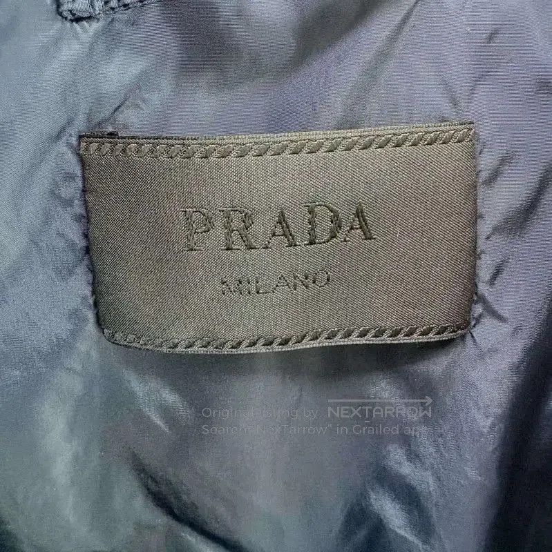 Prada Prada Men's Dark Blue Quilted Down Jacket. Size US S / EU 44-46 / 1 - 4 Thumbnail