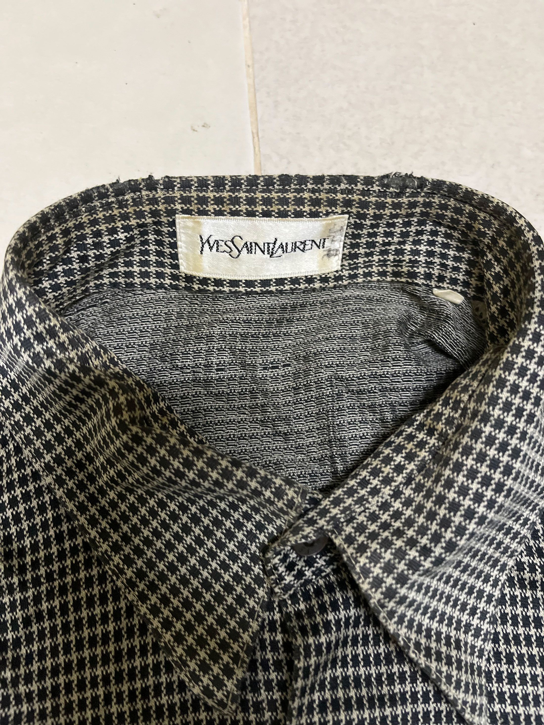 Vintage × Yves Saint Laurent Vintage YSL Japan 80s 90s 70s Retro Long Sleeve Collared Size US M / EU 48-50 / 2 - 3 Thumbnail