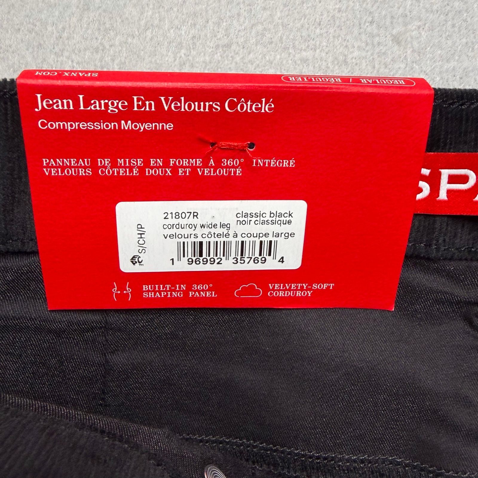 Spanx SPANX Black Corduroy Wide Leg Pants Women’s Size S Size 27" / US 4 / IT 40 - 4 Thumbnail