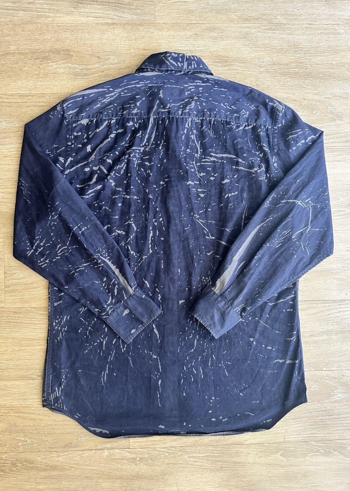 Prada Navy Speckled Button Up Shirt Size L Size US L / EU 52-54 / 3 - 4 Thumbnail