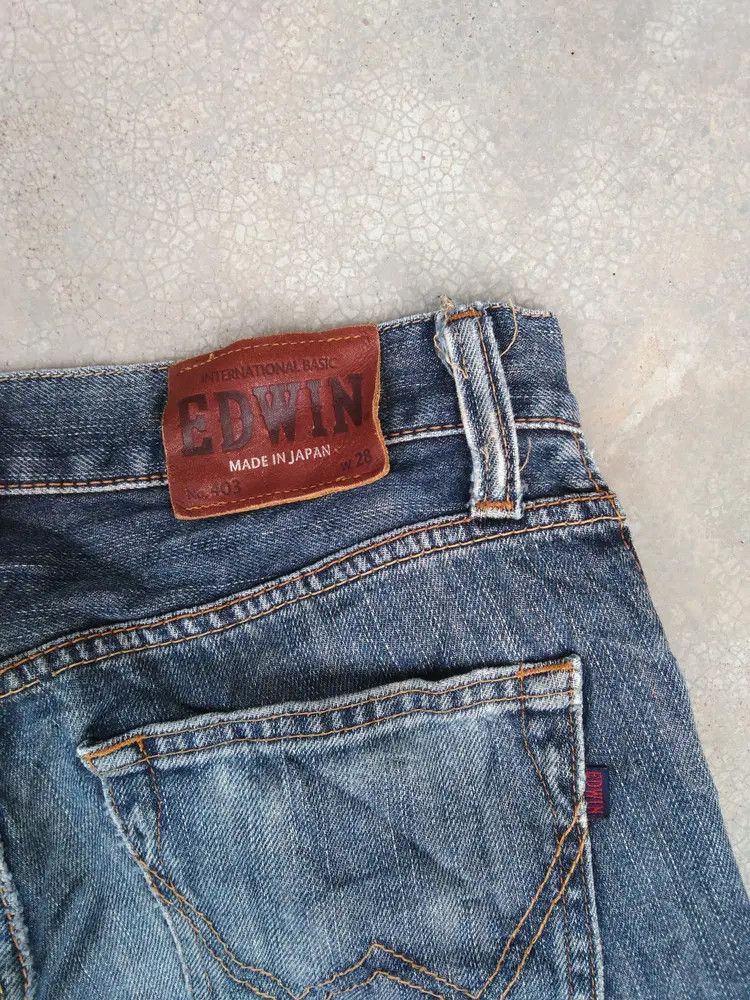 Japanese Brand Vintage Edwin Made In Japan Distressed Jeans 28x30 Size US 28 / EU 44 - 5 Thumbnail