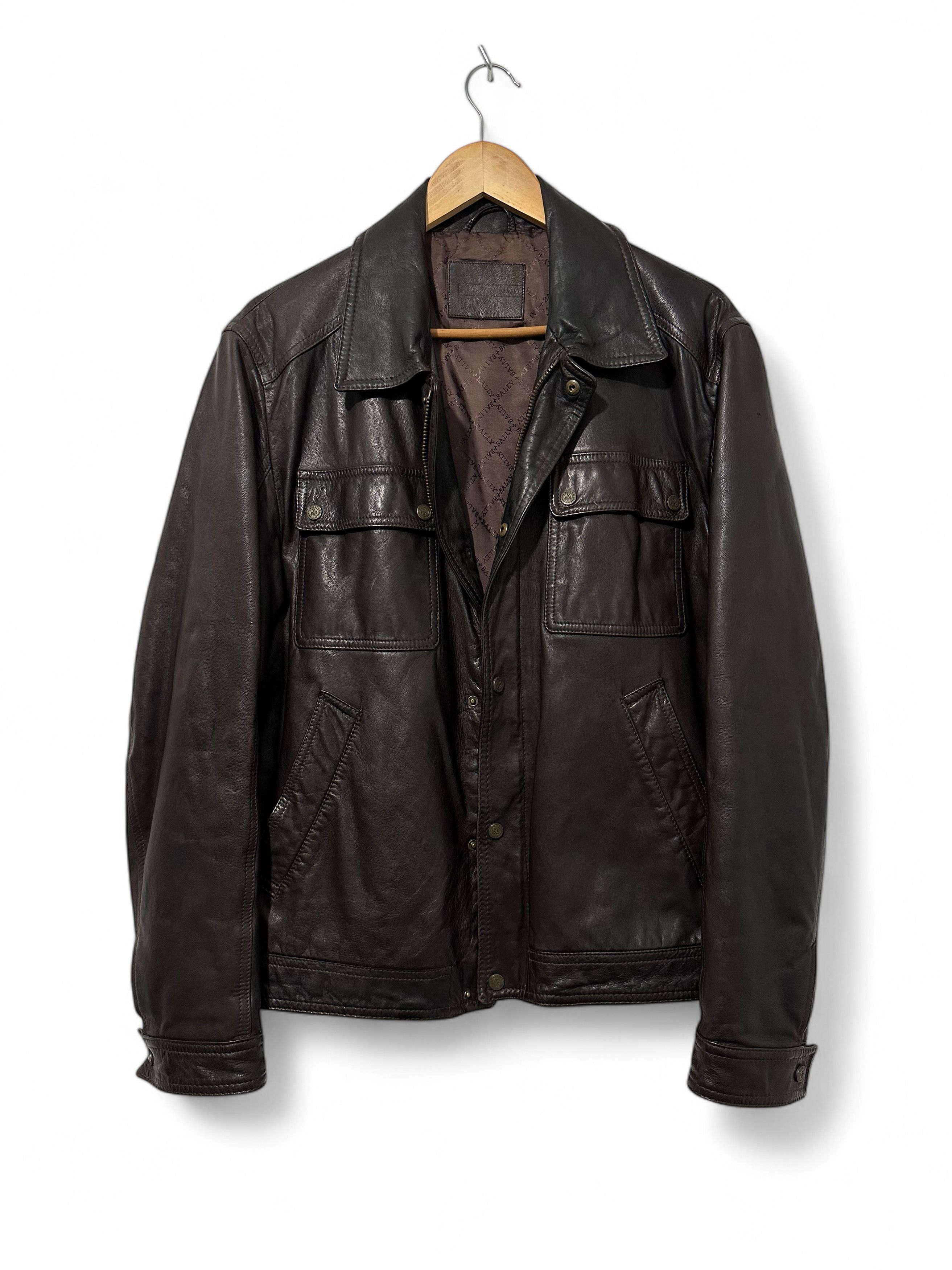 Bally Retail $2k Bally Luxury Brown Leather Jacket Size US M / EU 48-50 / 2 - 2 Thumbnail