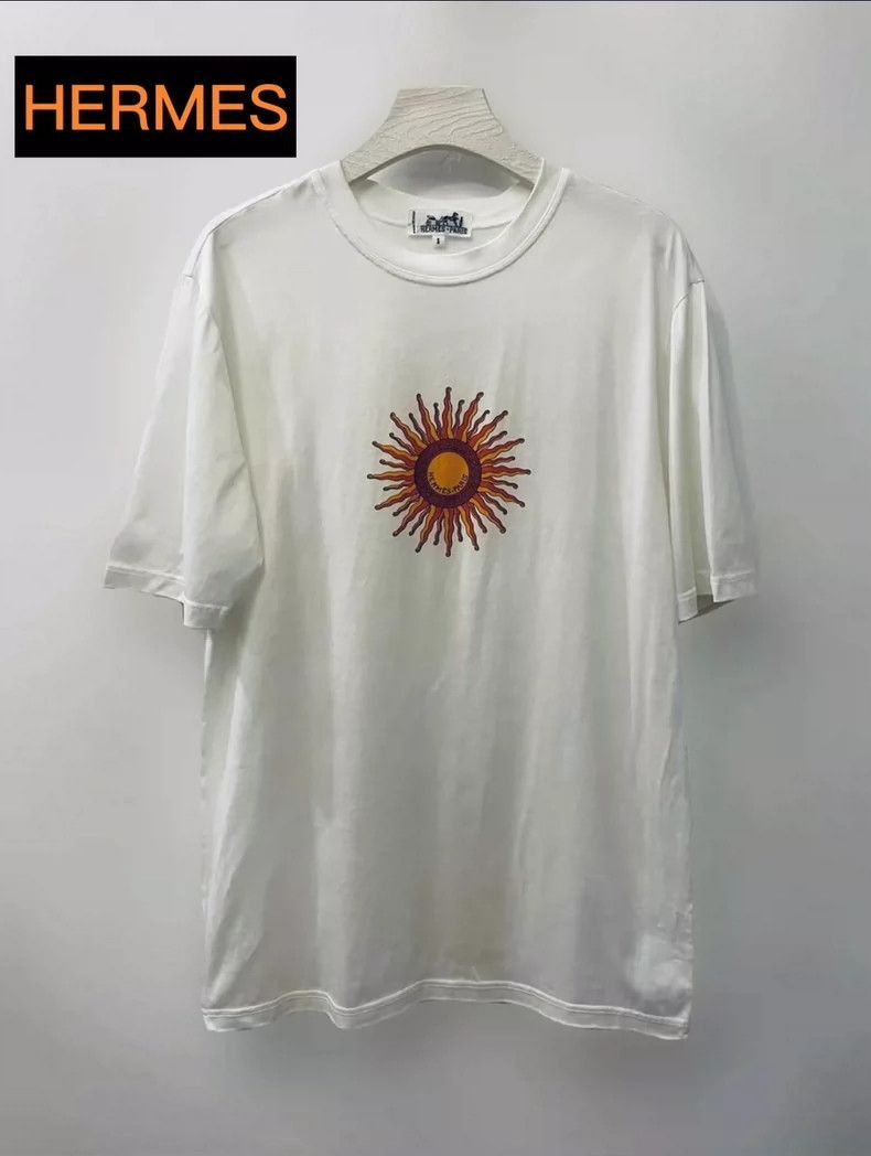 Hermes Hermes Short Sleeve TShirt with Sunflower Design-2506 Size S / US 4 / IT 40 - 4 Thumbnail