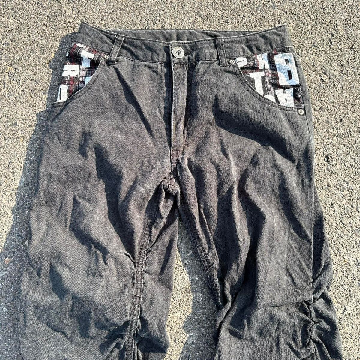 Japanese Brand Japanese Archive Corduroy Ruched Flared Pants Size US 28 / EU 44 - 9 Thumbnail