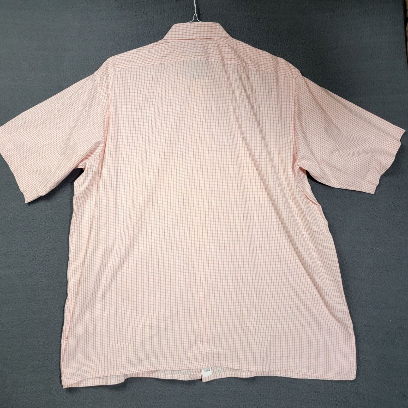 Vintage Measure Up 3XL Button-Down Shirt Adult Short Sleeve Check Orange Cotton Casual - Mens Size US XXL / EU 58 / 5 - 4 Thumbnail
