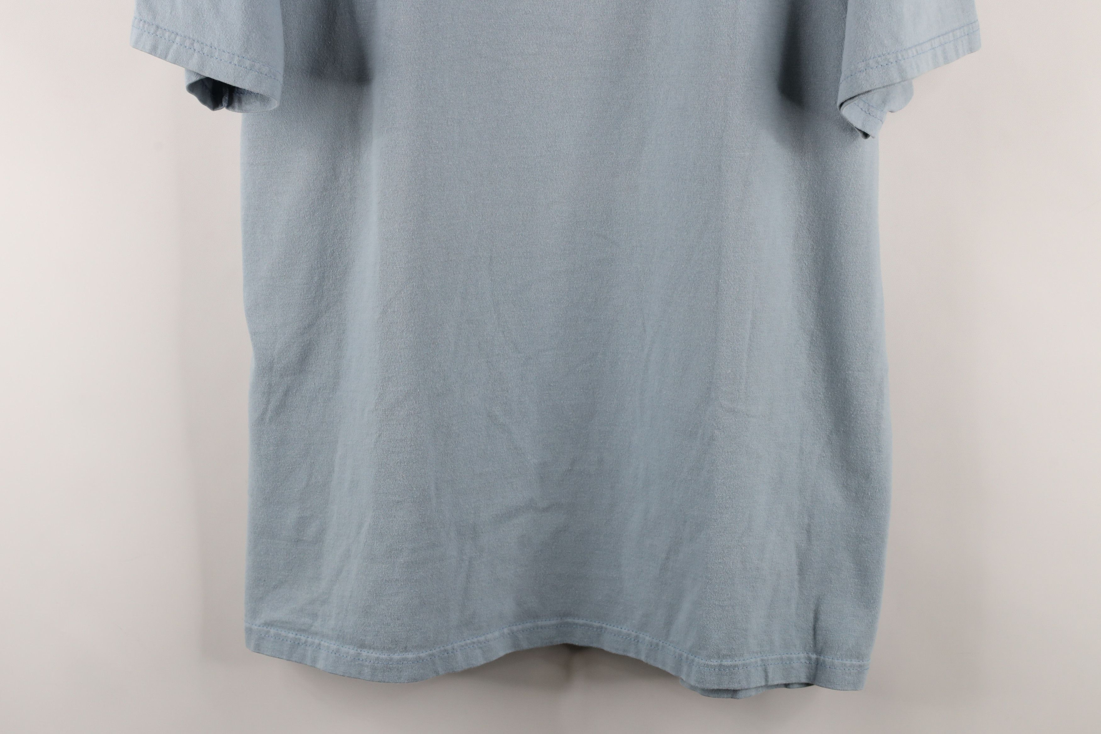 Hanes × Vintage Vintage 90s Hanes Beefy Blank Heavyweight T-Shirt Steel Blue Size US L / EU 52-54 / 3 - 3 Thumbnail