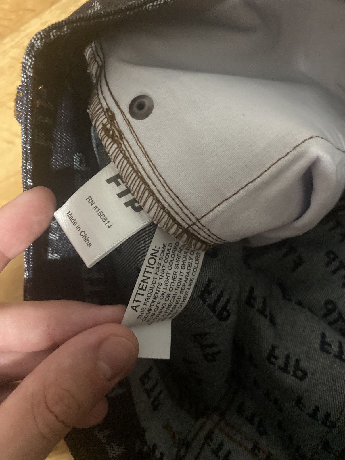 Fuck The Population FTP - Jacquard Denim Logo Trucker Pants Size US 34 / EU 50 - 4 Thumbnail