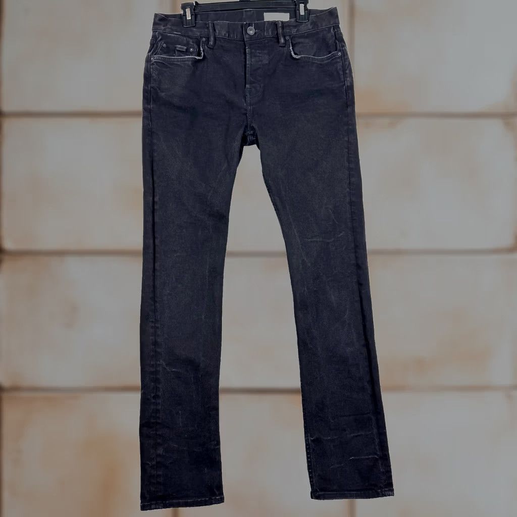 Allsaints ALLSAINTS Jeans Skinny Distressed Black Denim 33 Waist 30 Inseam Slim Cotton Mens Jeans 5-Pocket Stretch Vintage No Size US 33 - 1 Thumbnail