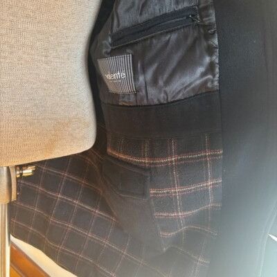 Other Valente Wool Cashmere Overcoat Topcoat Black Plaid Lined Mad Size US XL / EU 56 / 4 - 7 Thumbnail
