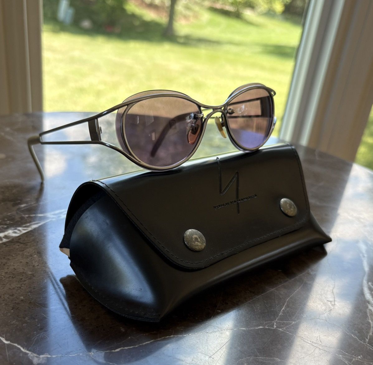Yohji Yamamoto Yohji Yamamoto 52-5105 Vintage 90s Sunglasses Size ONE SIZE - 2 Thumbnail