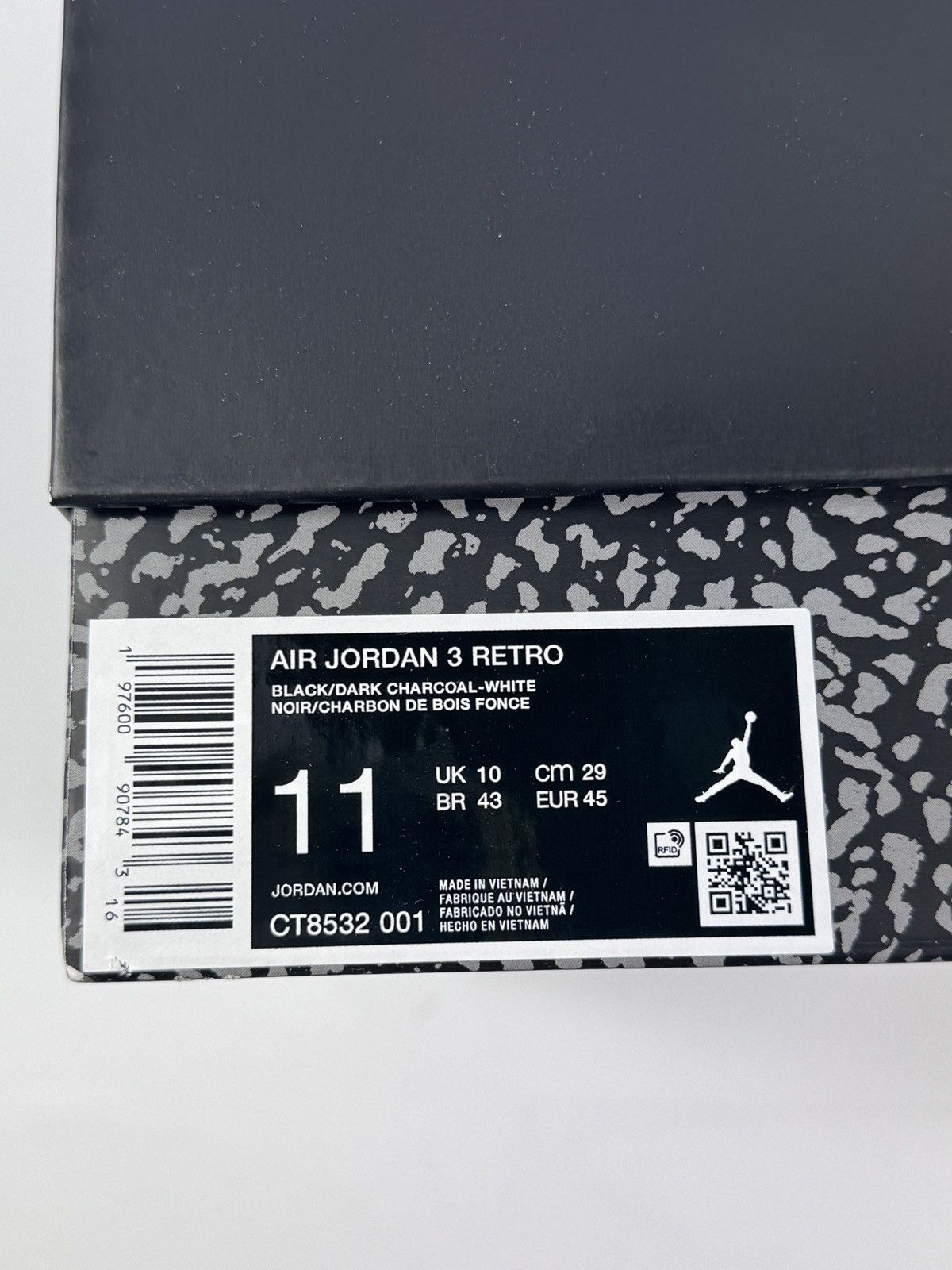 Jordan Brand AIR JORDAN 3 RETRO SNEAKERS Size US 11 / EU 44 - 12 Thumbnail