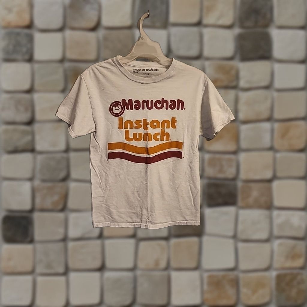 Vintage Maruchan Instant Lunch T-Shirt White S Short Sleeve Crew Neck Men Graphic Print Retro Cotton Knit All Seasons Modern Vintage: No (cannot include N/A) Size US S / EU 44-46 / 1 - 1 Thumbnail