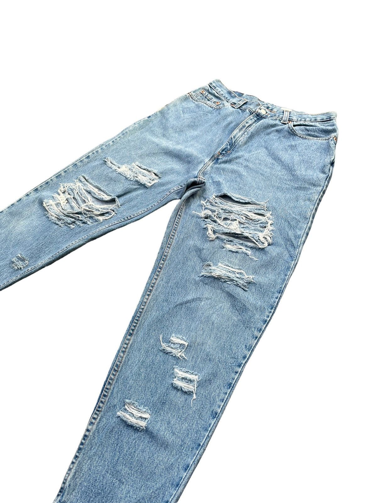 Levi's × Vintage Vintage Levis 550 Distresed Denim Size US 33 - 2 Thumbnail