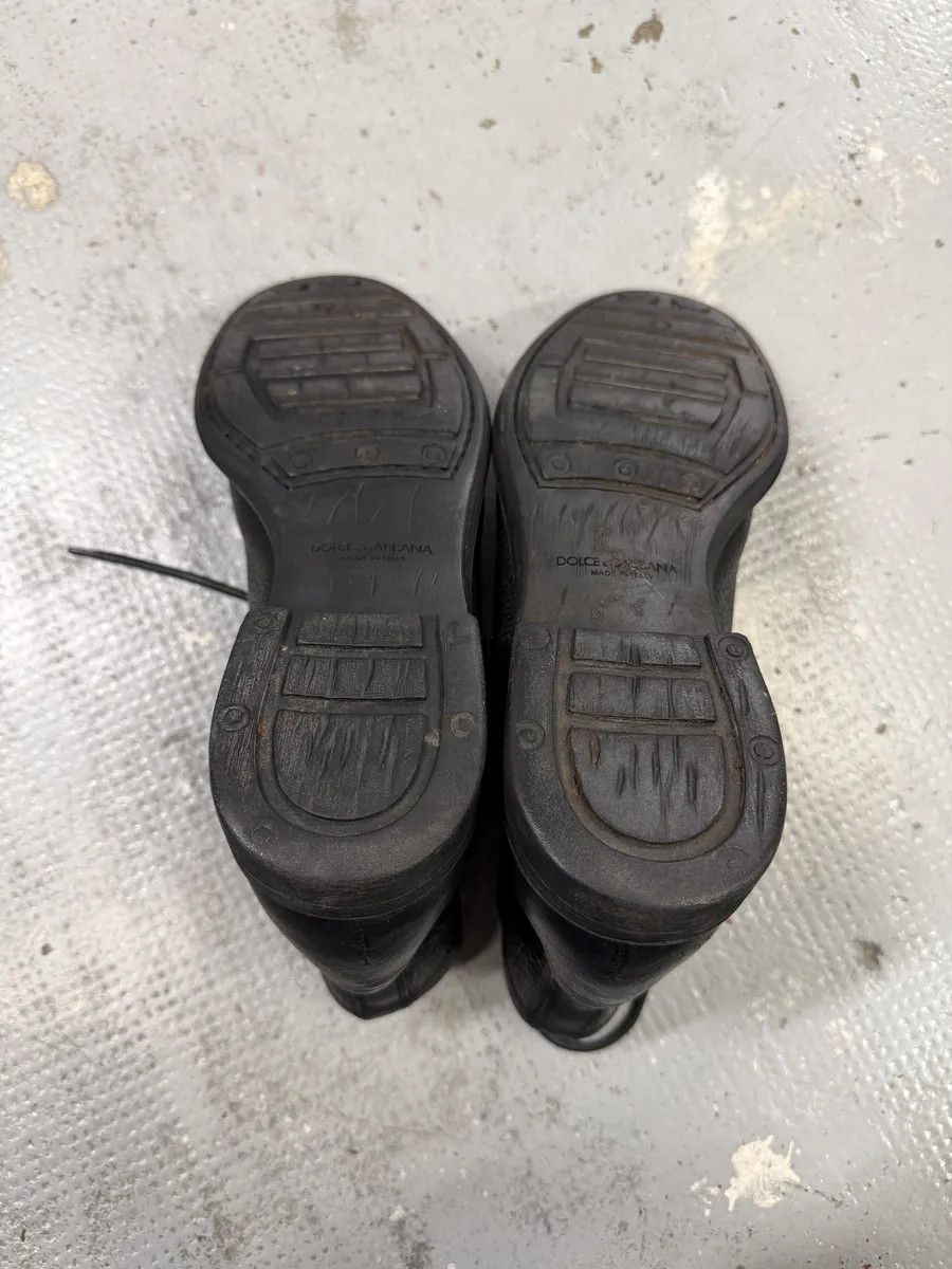 Dolce & Gabbana 2000s Dolce & Gabbana Black Leather Combat Boots Size US 8 / EU 41 - 4 Thumbnail