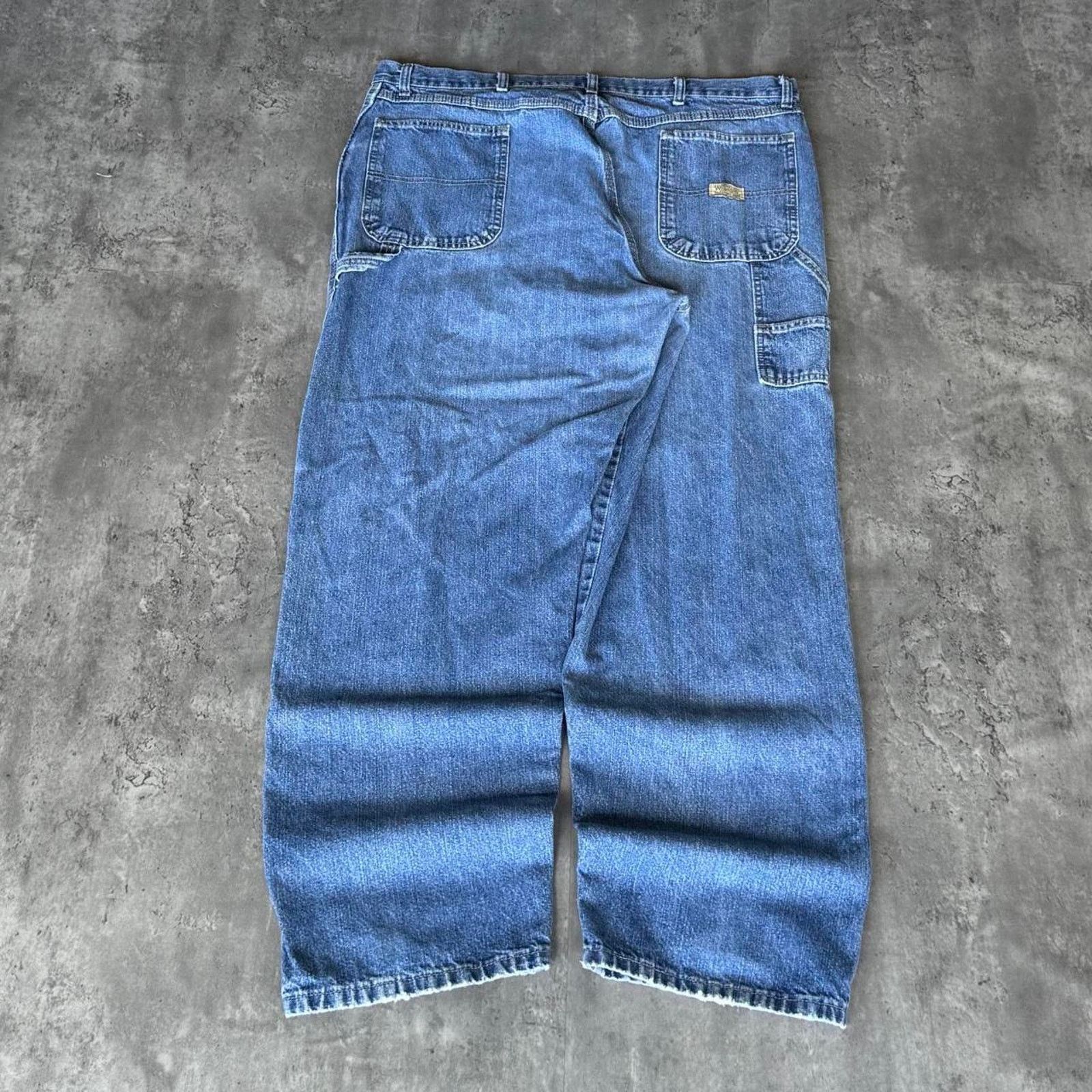 Carhartt × Carhartt Wip × Wrangler Crazy Y2K Baggy Carpenter Skater Grunge Wrangler Denim Jeans Size US 41 - 1 Thumbnail