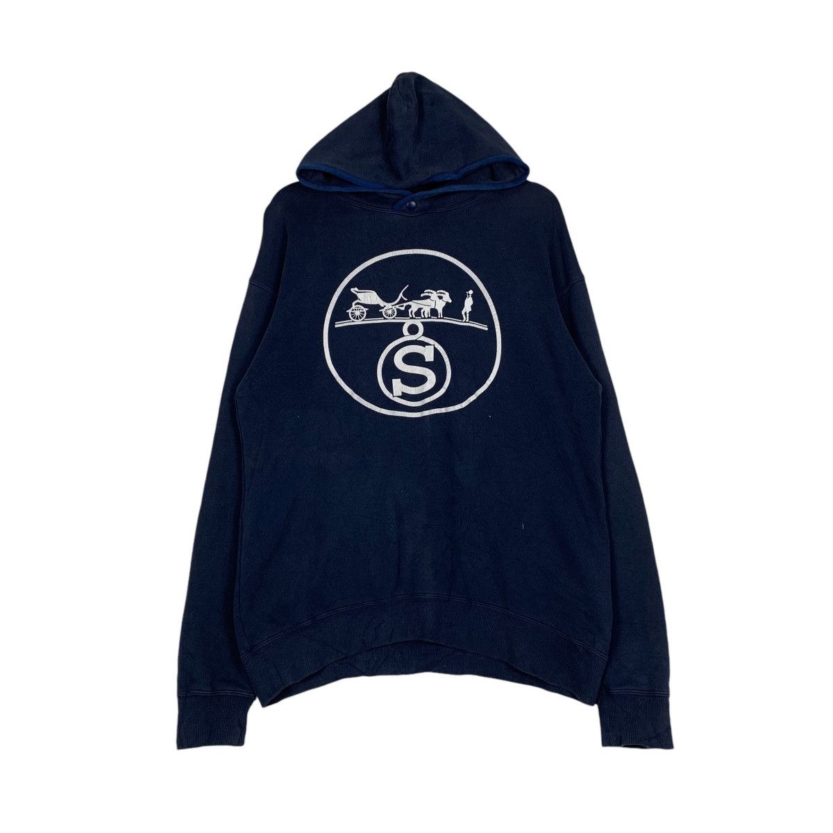 Japanese Brand SCENARIO One Piece Co. Ltd Big Logo Hoodies #1220-C55 Size US L / EU 52-54 / 3 - 1 Thumbnail