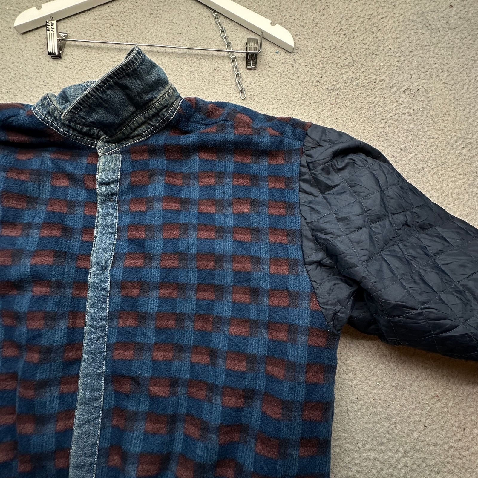 Levi's VTG Levi Strauss Denim Fleece Lined Plaid Button Up Shirt XL Size US XL / EU 56 / 4 - 9 Thumbnail