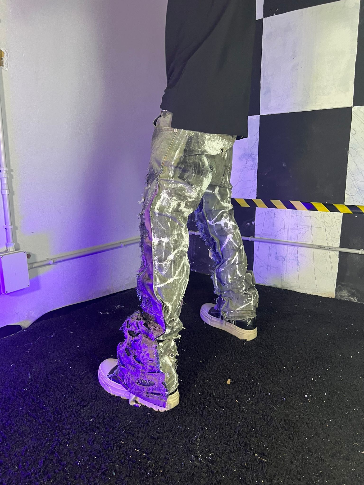Cyberpunk Punk Rave Goth Opium Streetwear Custom Jeans
