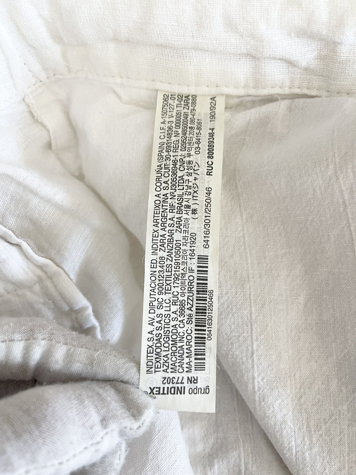 Designer STEAL! Zara Drawstrings White Leisure Pants Size US 36 / EU 52 - 7 Thumbnail