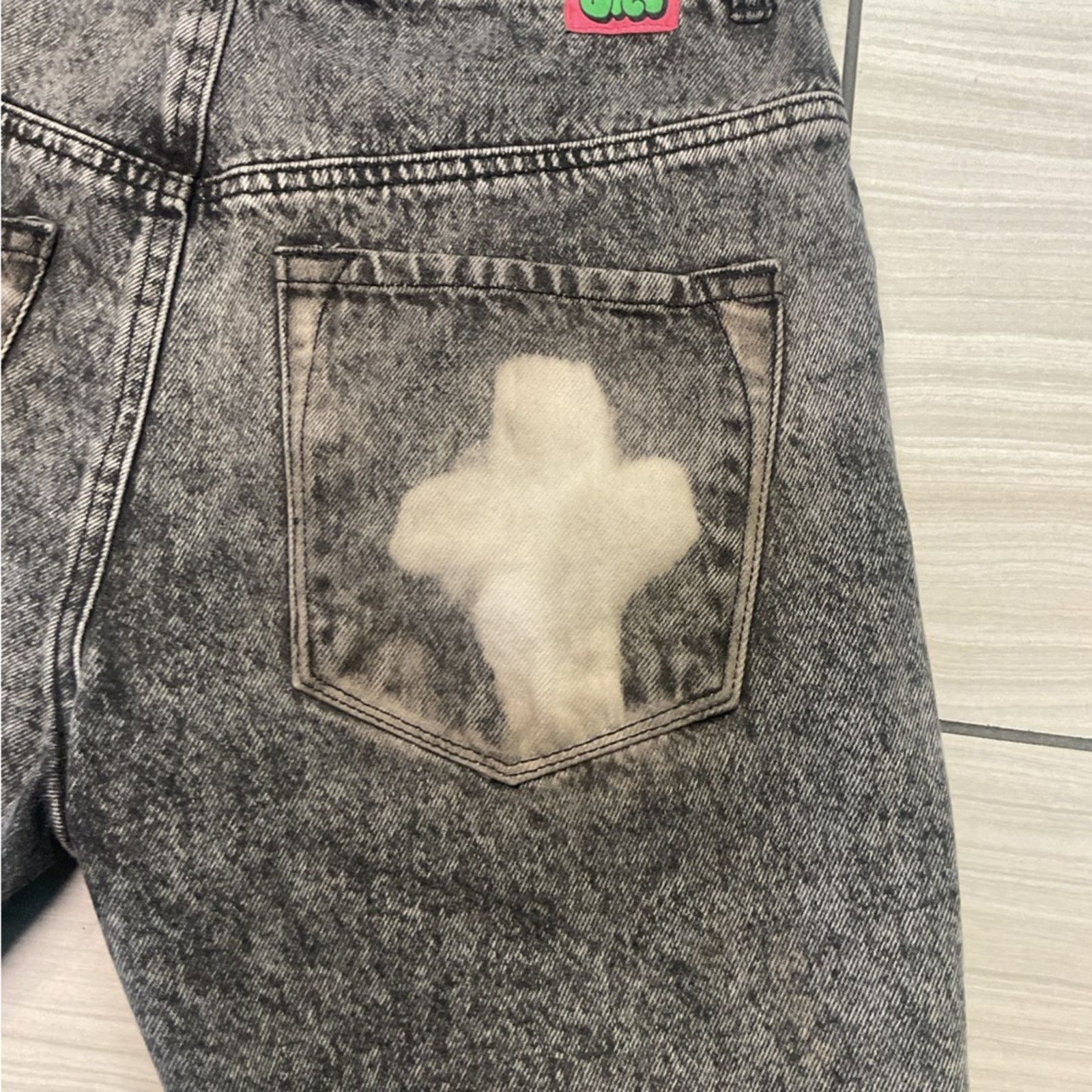 Vintage Empyre Grunge Bleach-Dye Skater Denim Shorts Size 29" - 9 Thumbnail