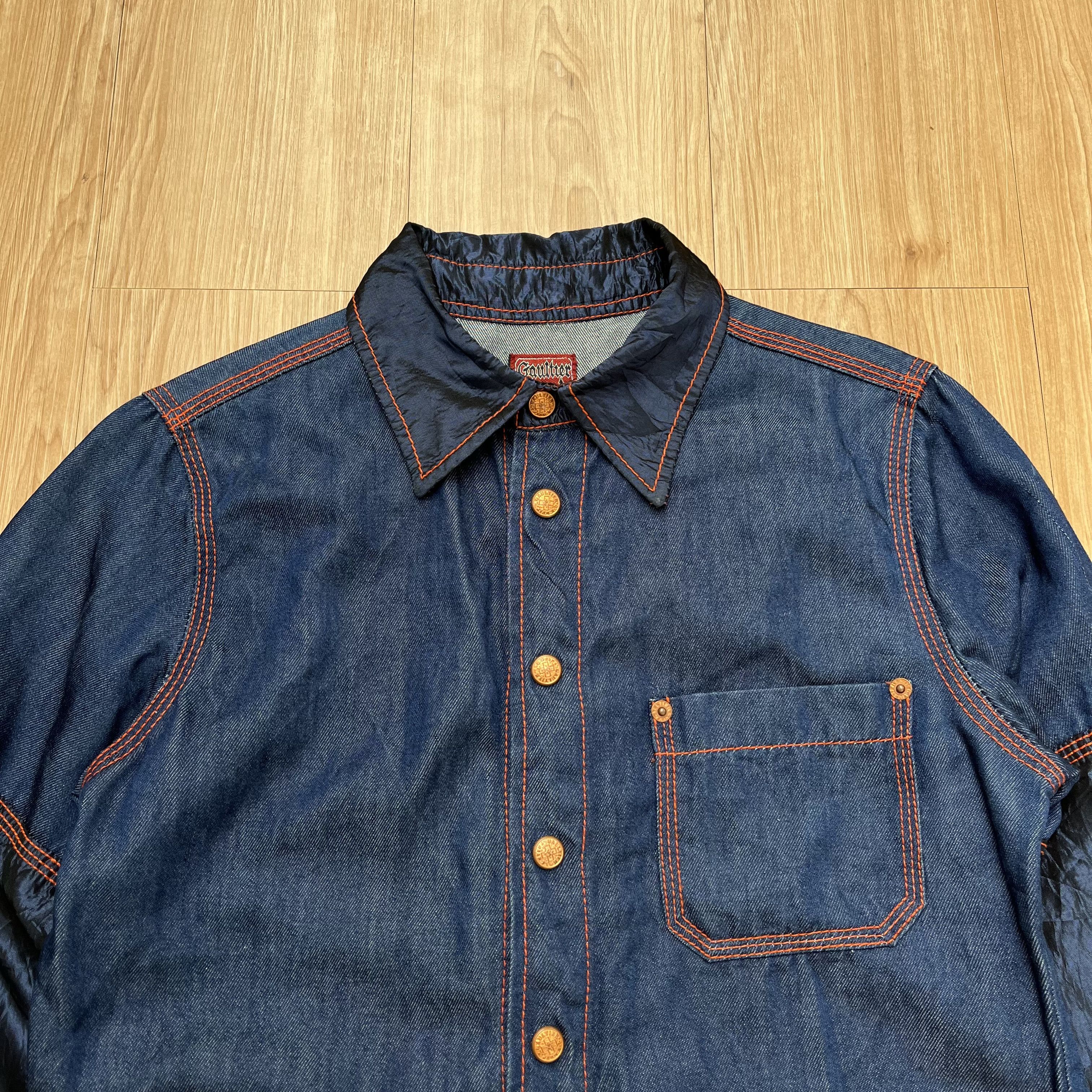Jean Paul Gaultier Jean Paul Gaultier "Jeans Gaultier" Denim And Sateen Shirt Size US M / EU 48-50 / 2 - 3 Thumbnail