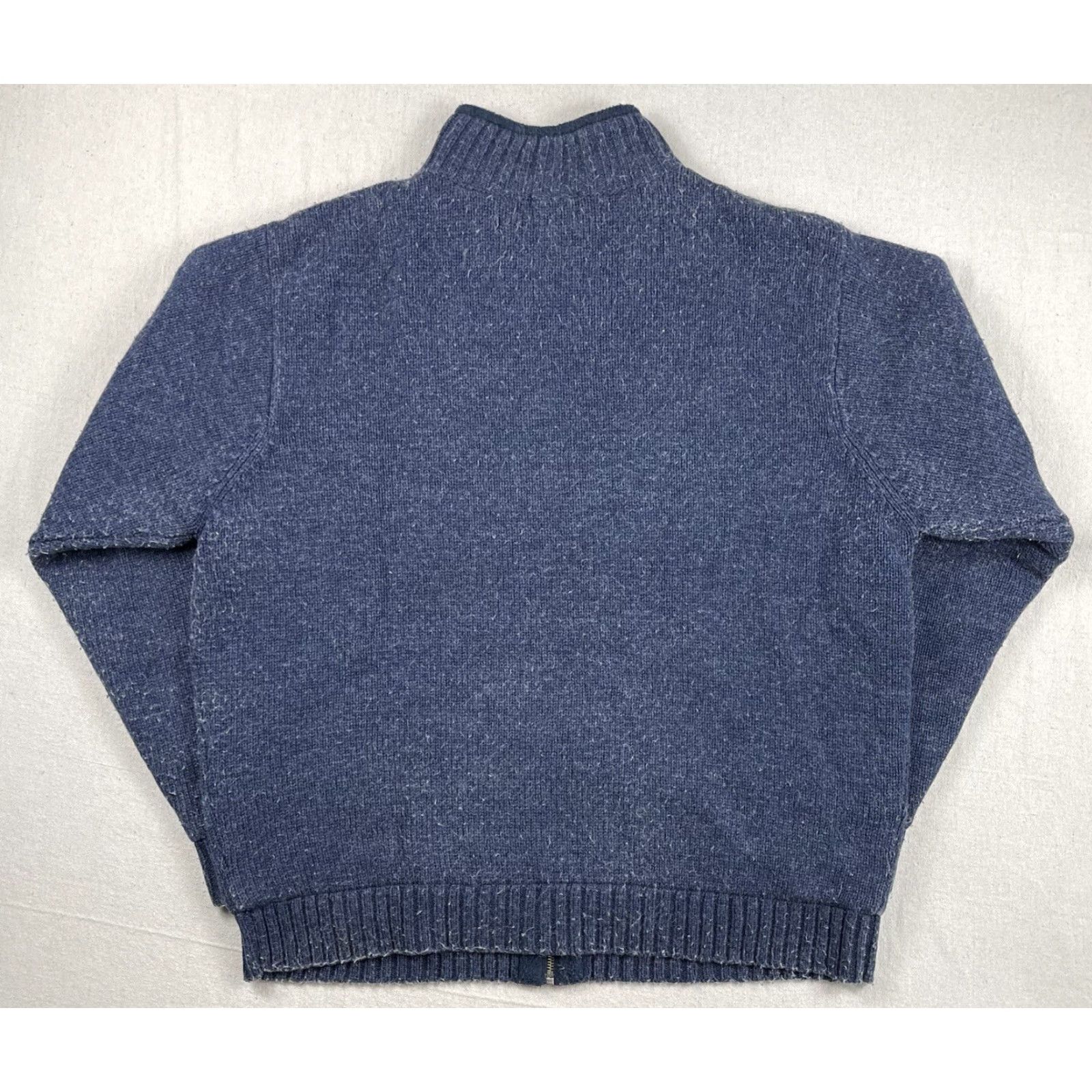 Vintage VINTAGE L.L. Bean Wool Sweater Jacket XL Mens Full Zip Blue Solid Outdoor Cardigan Size US XL / EU 56 / 4 - 2 Thumbnail