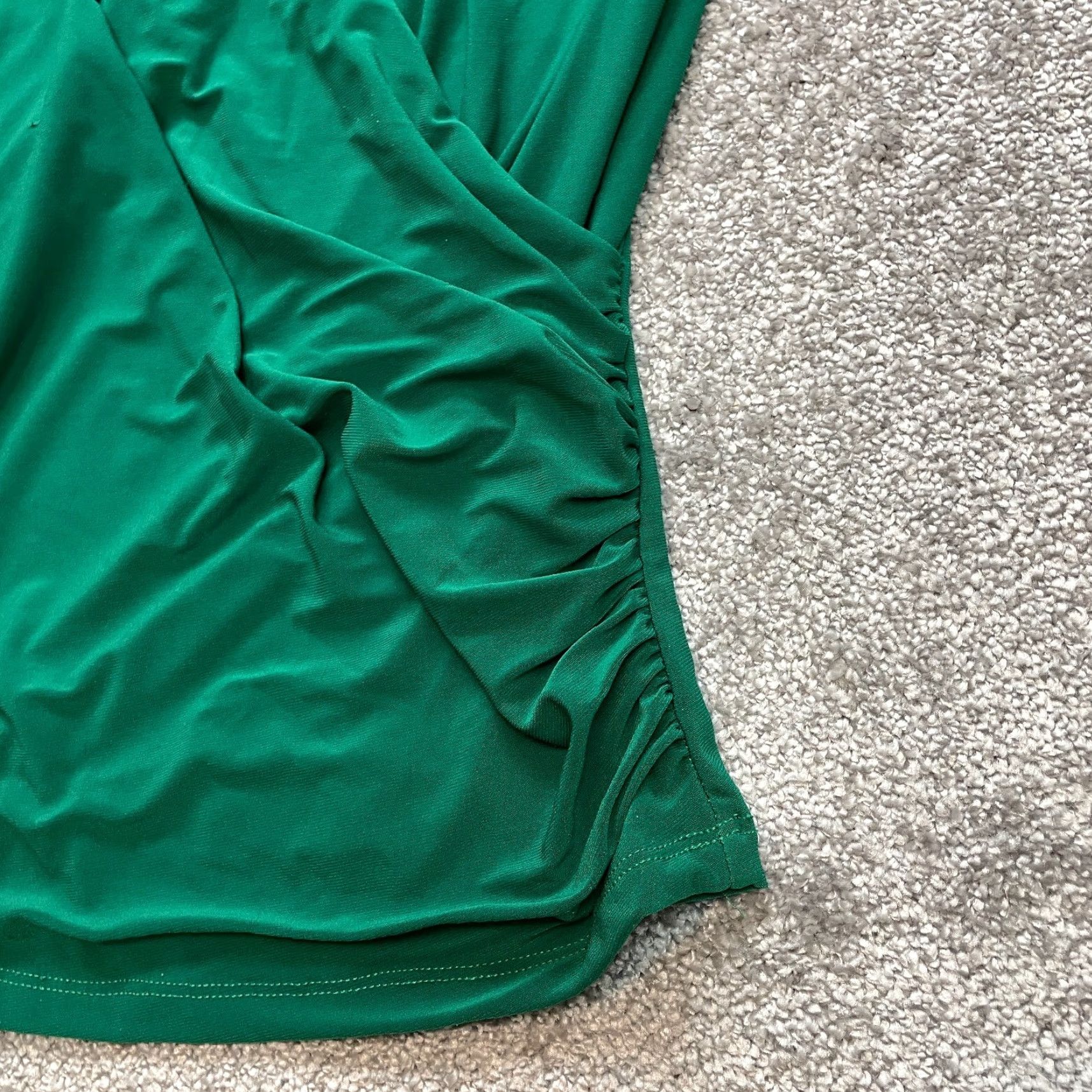 Vintage Ellen & Company Blouse Shirt Womens Medium Green Wrap Stretch Long Sleeve Top Size M / US 6-8 / IT 42-44 - 7 Thumbnail