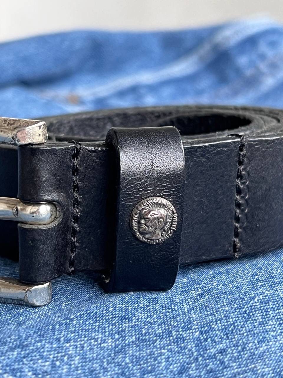 Diesel Vintage 00s Diesel Avantgarde logo leather Belt 95 cm buckle Size ONE SIZE - 2 Thumbnail