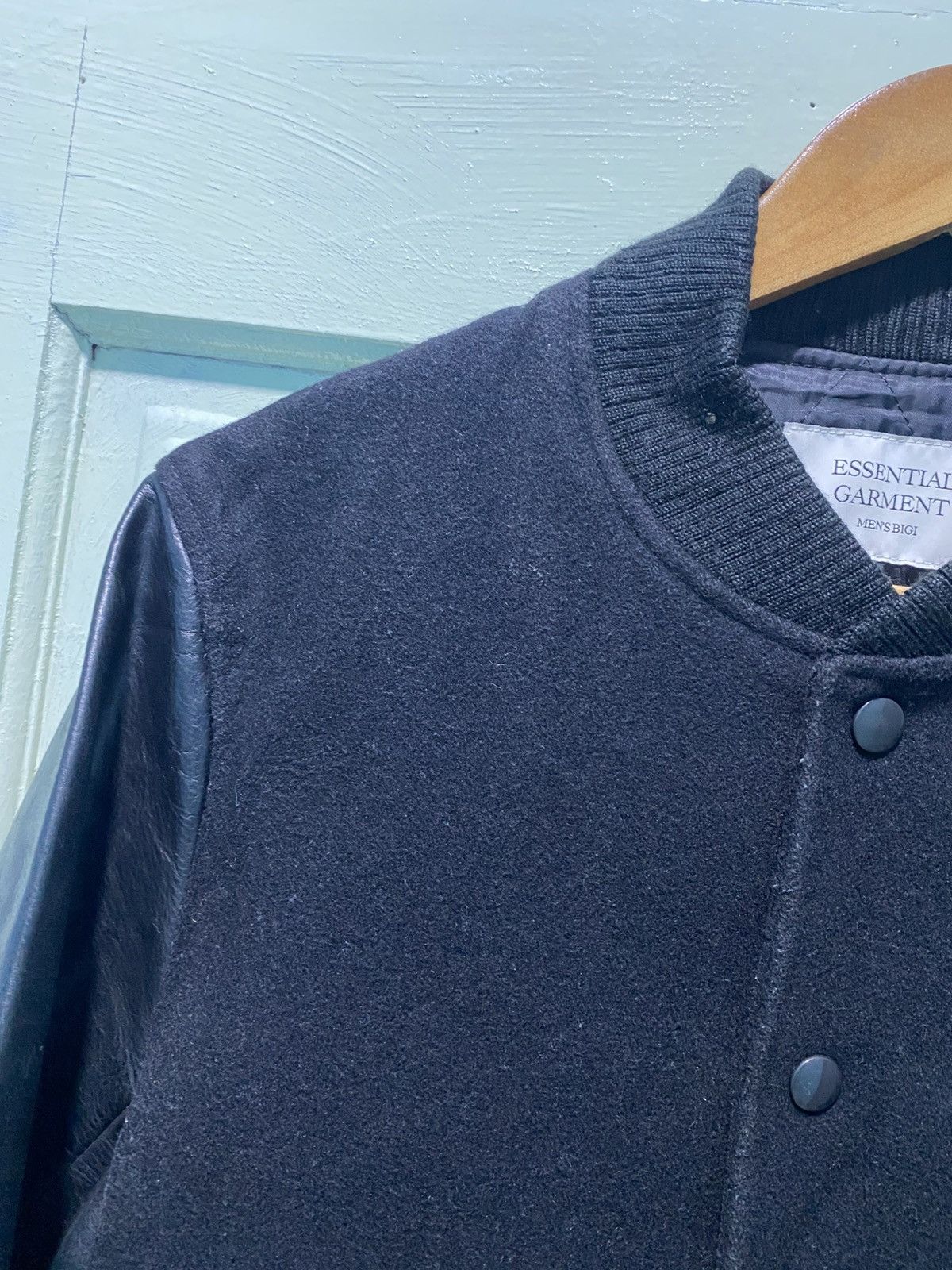BIGI BIGI ESSENTIAL GARMENT MEN’S VARSITY WOOL SLEEVE LEATHER Size US M / EU 48-50 / 2 - 5 Thumbnail