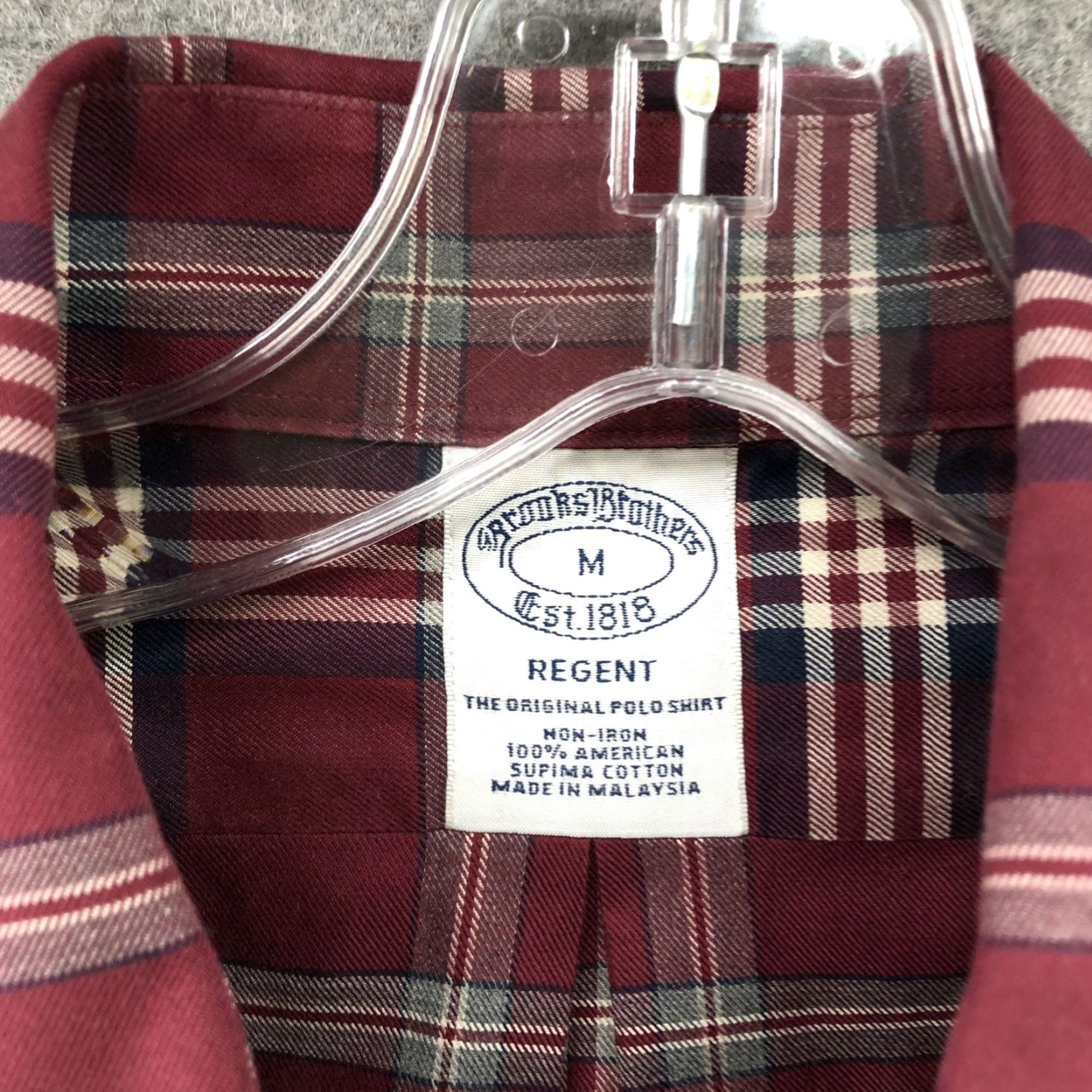 Brooks Brothers Brooks Brothers Polo Mens M Supima Cotton Red Plaid Classic Preppy Mens Size US M / EU 48-50 / 2 - 6 Thumbnail