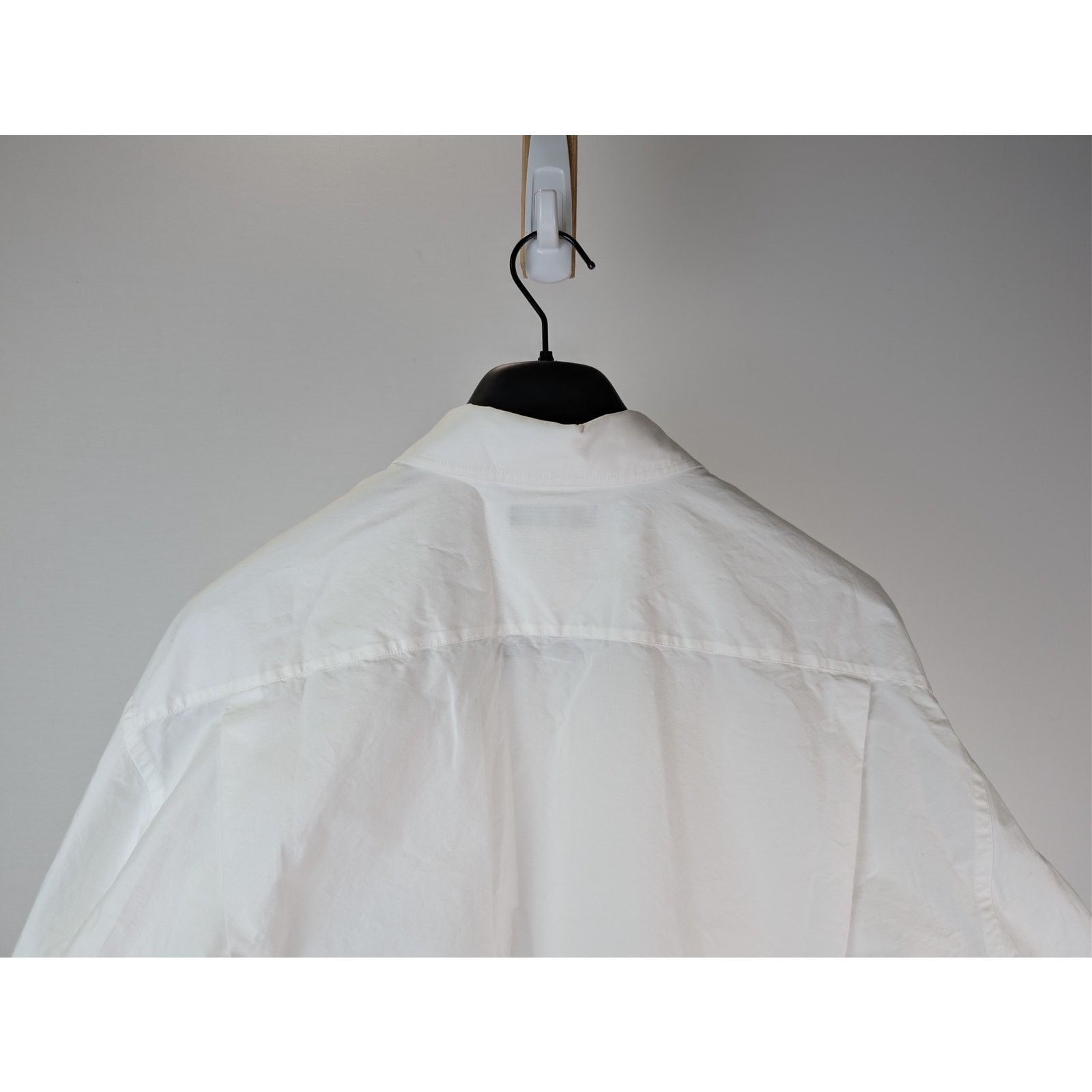 Balenciaga o1rshd1 Long-Sleeve Large Fit Cotton Poplin Shirt in White Size US XXL / EU 58 / 5 - 11 Thumbnail