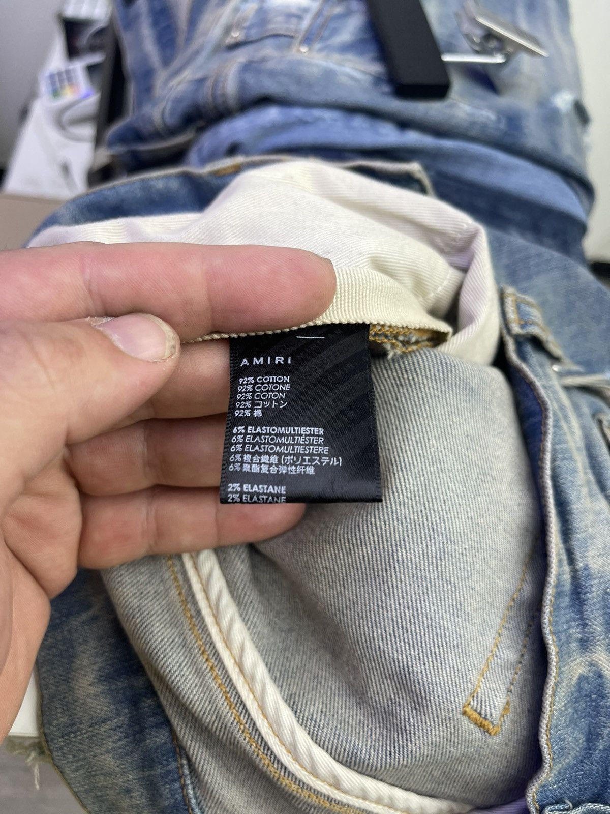 Amiri Amiri trasher tie Dye jeans (blue) Size US 31 - 12 Thumbnail
