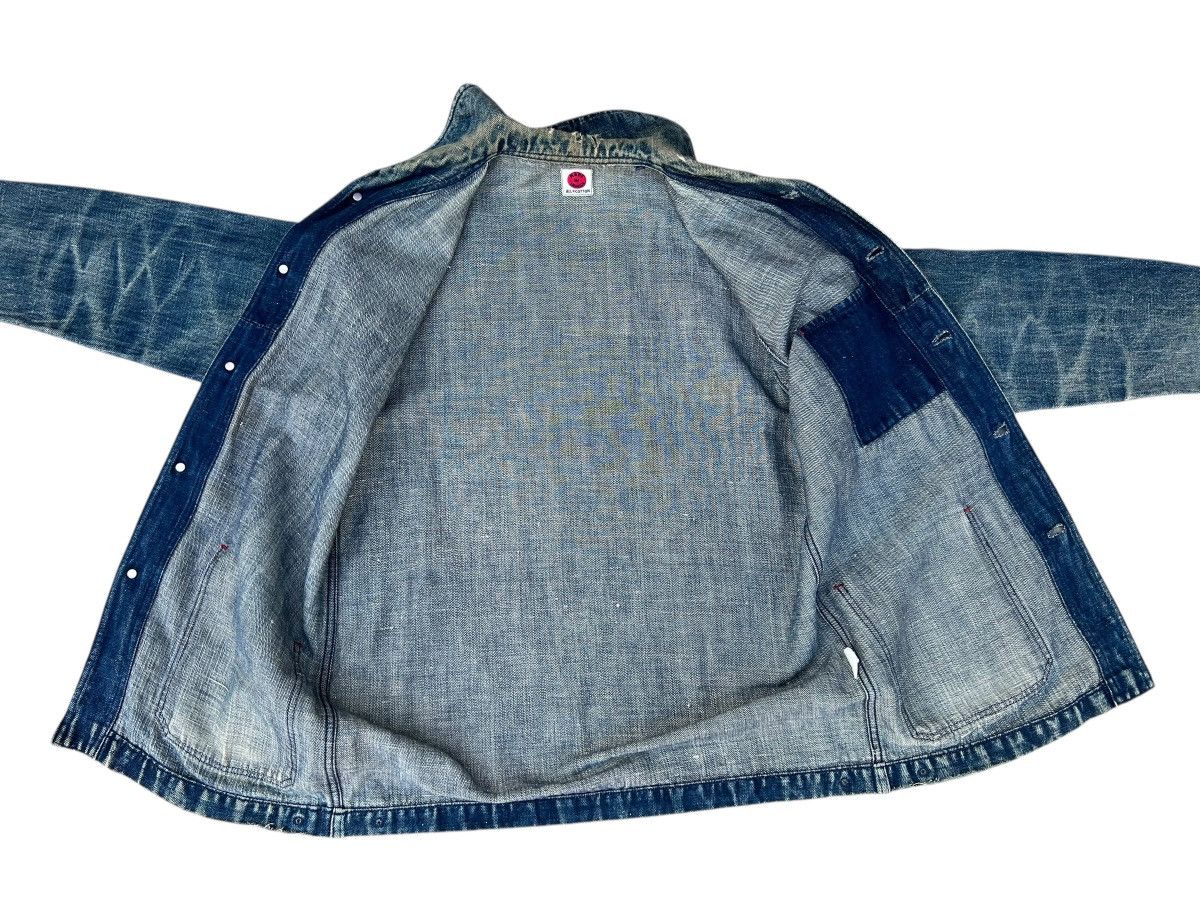 45rpm Trashed Indigo Japan Military Denim Shawl Collar Jacket Size US M / EU 48-50 / 2 - 16 Thumbnail