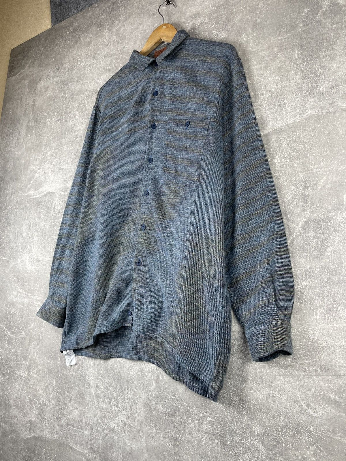 Missoni × Vintage Vintage Missoni Cotton Flanel Shirt Made in Italy Size US M / EU 48-50 / 2 - 2 Thumbnail