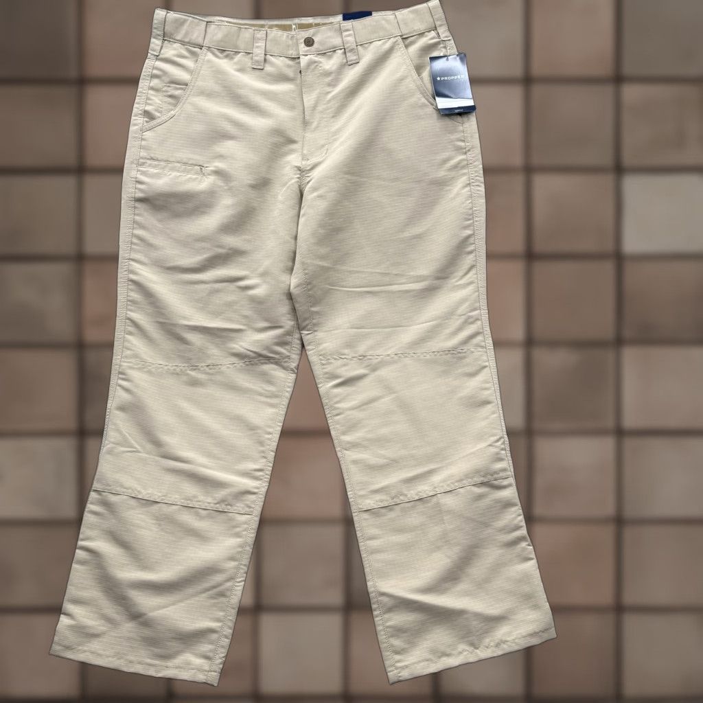 Propper Propper Mens Pants 38x36 Khaki EdgeTec Slick Pant Soil Stain Resistant DWR Duty Workwear Flat Front Pockets Polyester Size US 38 / EU 54 - 1 Thumbnail