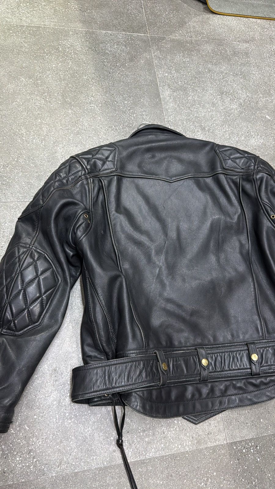 Japanese Brand × Kadoya Kadoya evo diamond lattice cable stayed leather jacket Size US XXL / EU 58 / 5 - 23 Thumbnail
