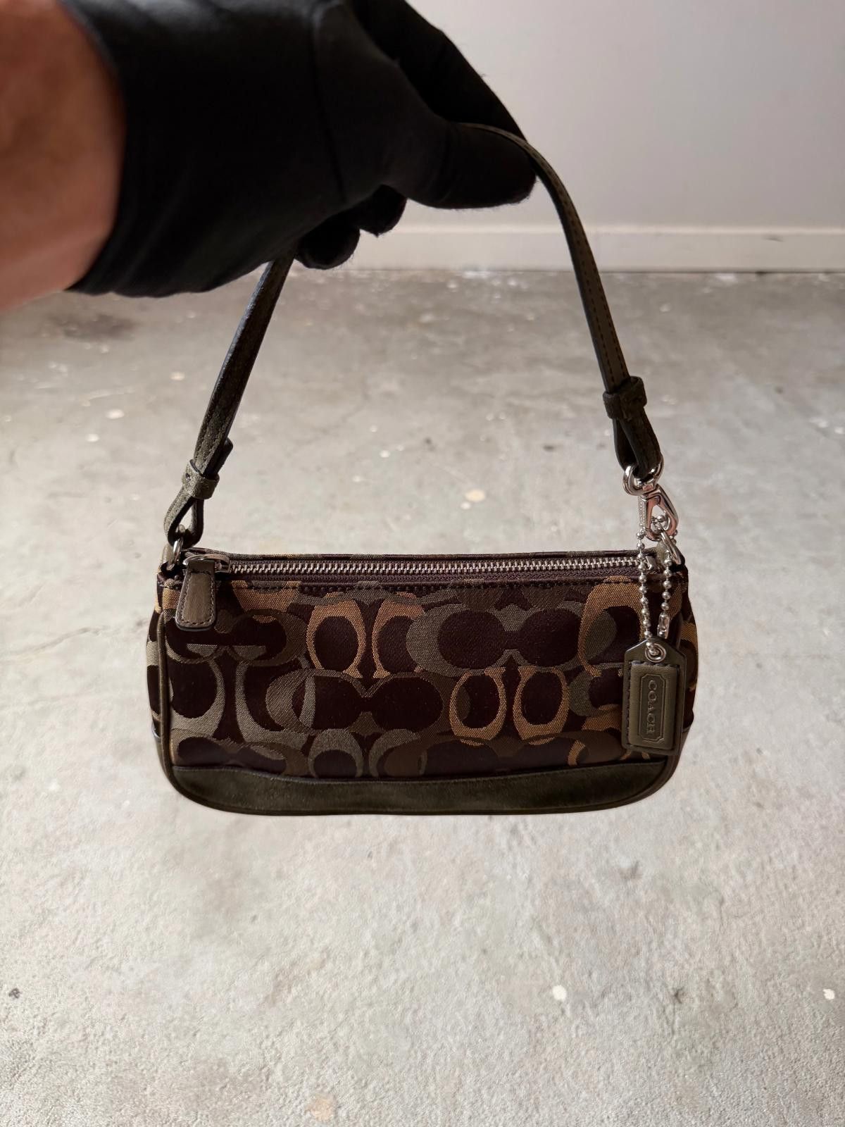 Coach Coach Y2K Demi Suede Shoulder Bag Green/Brown Size ONE SIZE - 8 Thumbnail