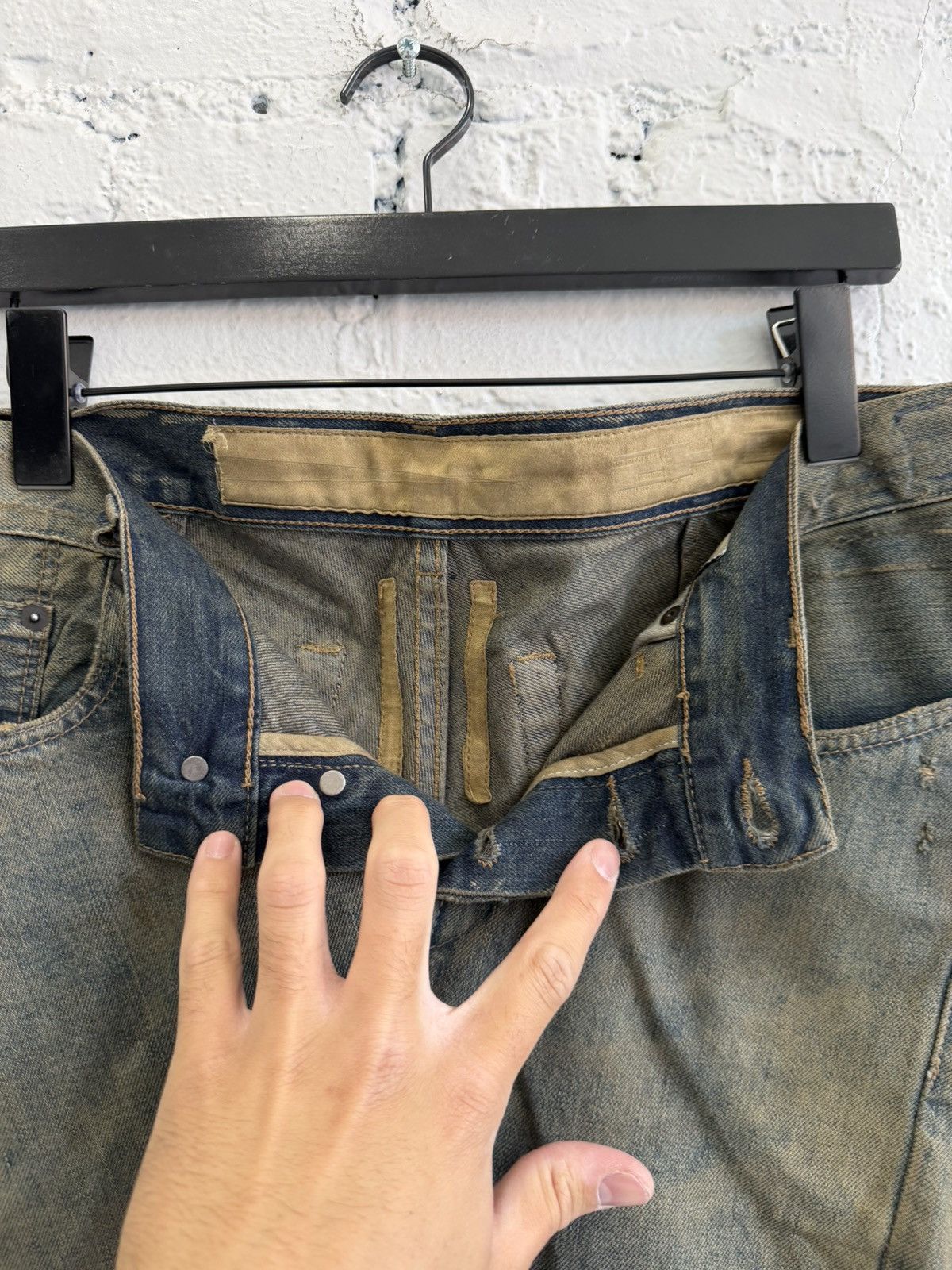 Rick Owens RICK OWENS ‘SPIRAL’ CUT WASHED FLARED DENIM Size US 31 - 3 Thumbnail