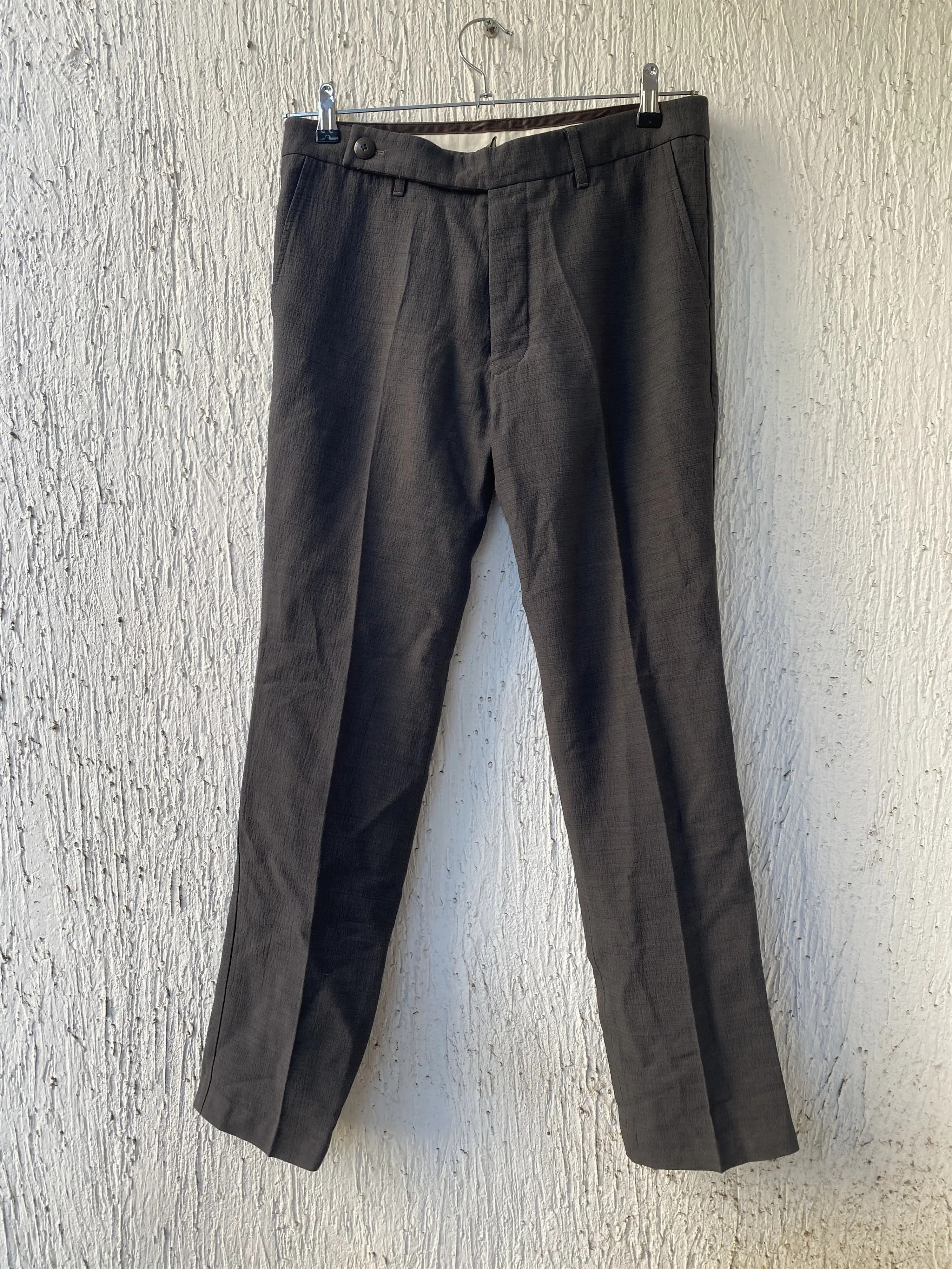 Rick Owens straight wool blend petrol pant Size US 32 / EU 48 - 1 Thumbnail