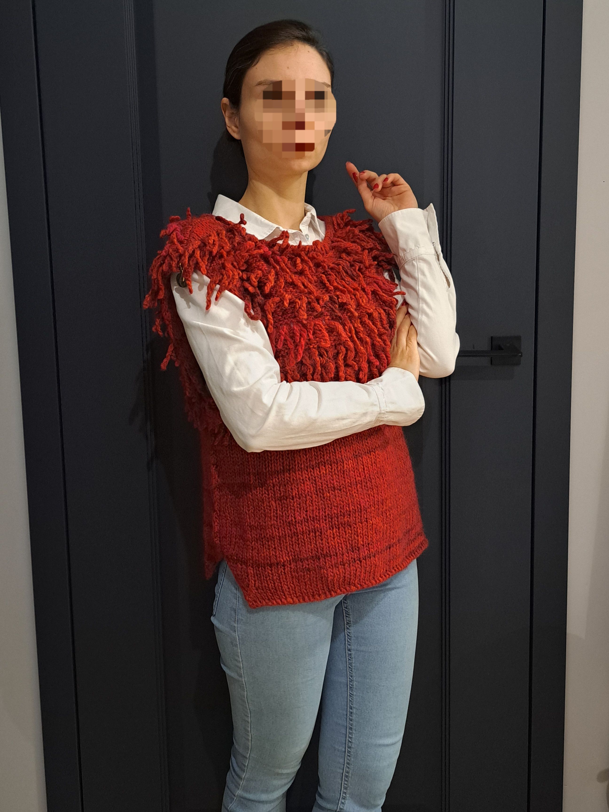 Miss Sixty Miss Sixty Red Wool Vest Size L, Y2K Size L / US 10 / IT 46 - 2 Thumbnail