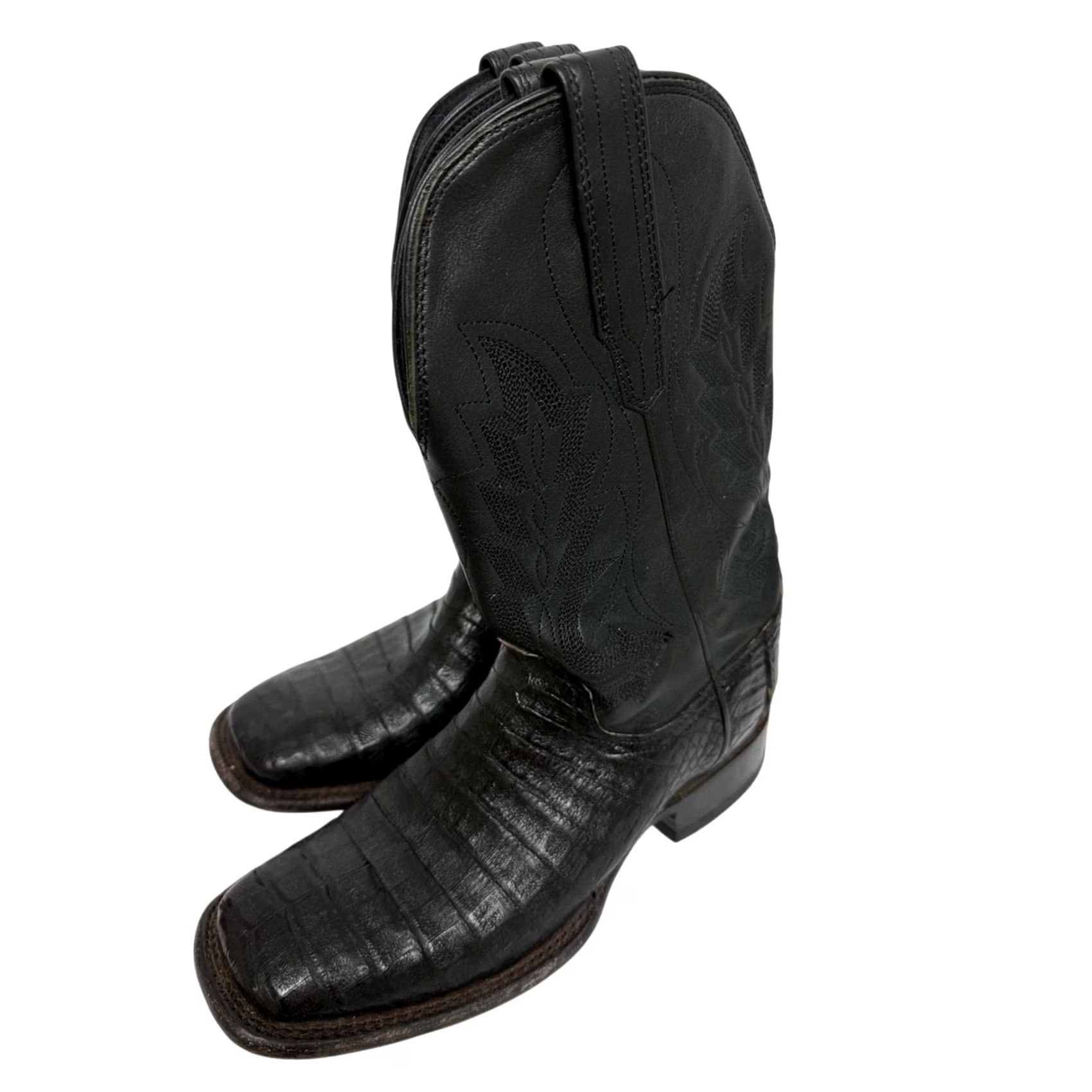Tecovas Tecovas The William Midnight Men's 8.5D Caiman Square Toe Cowboy Boots M10069MID Size US 9 / EU 42 - 3 Thumbnail