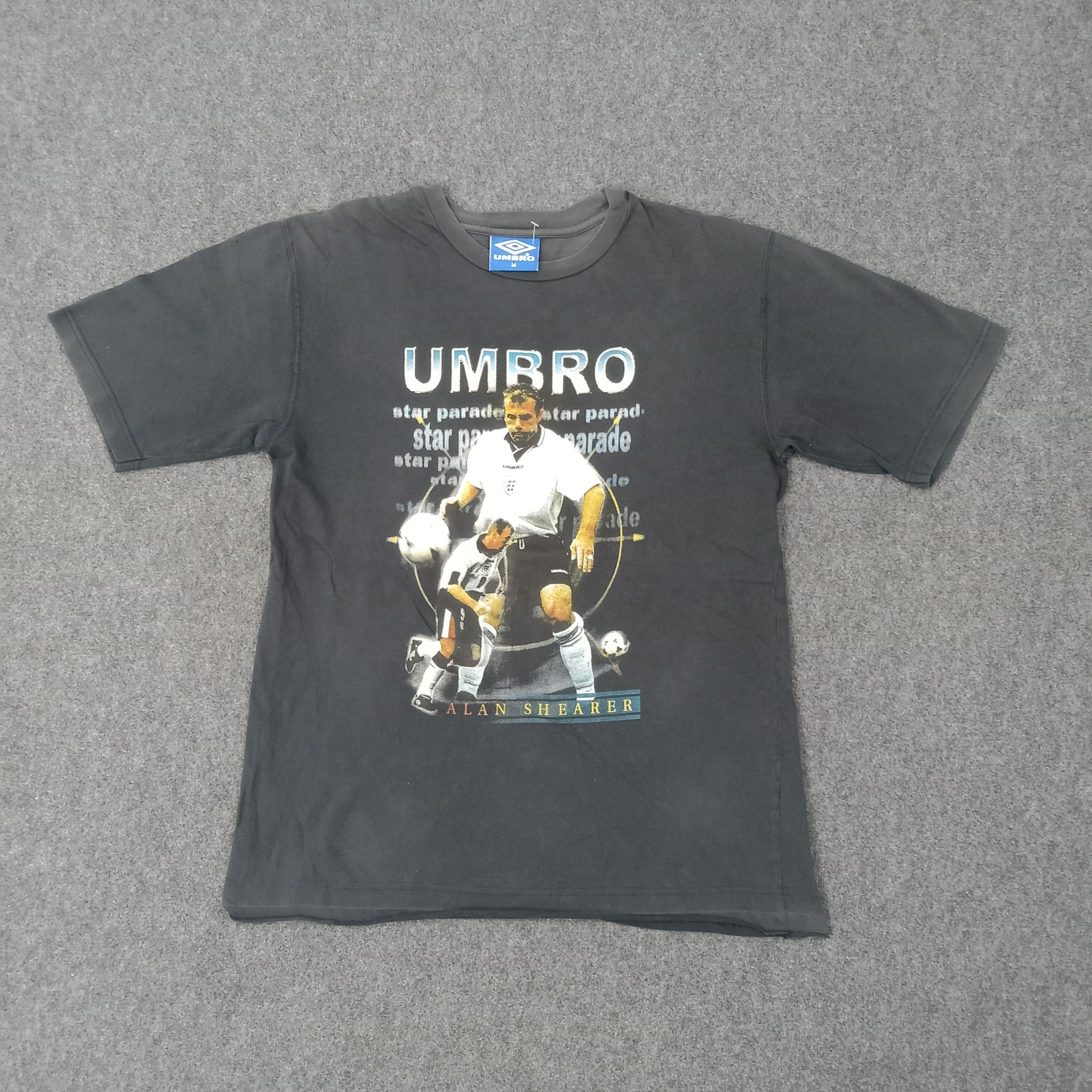 Umbro England Alan Shearer Soccer Player Tshirt C259N64