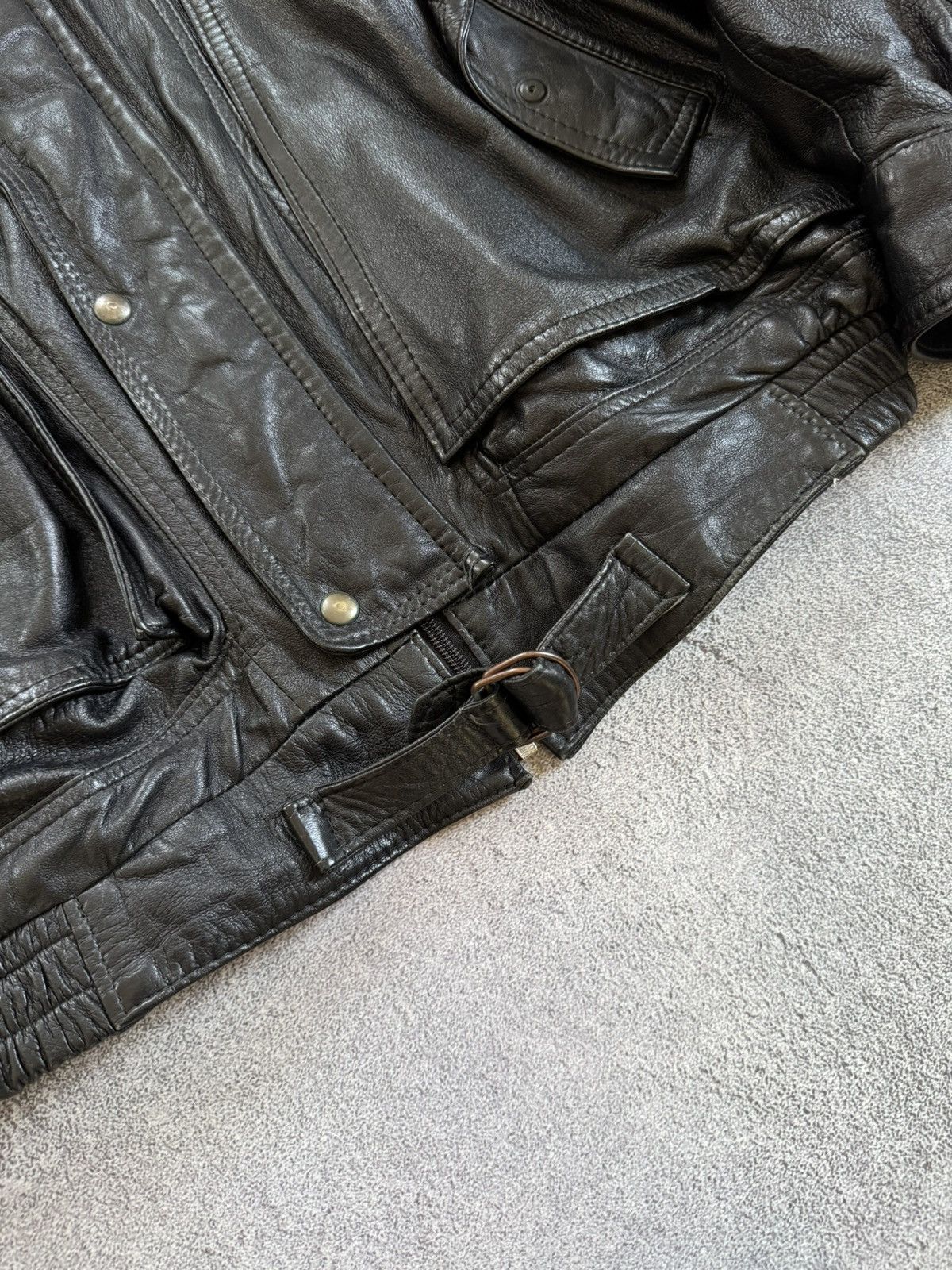 Vintage Leather L aviator bomber pilot jacket transformer vest coat Size US L / EU 52-54 / 3 - 8 Thumbnail