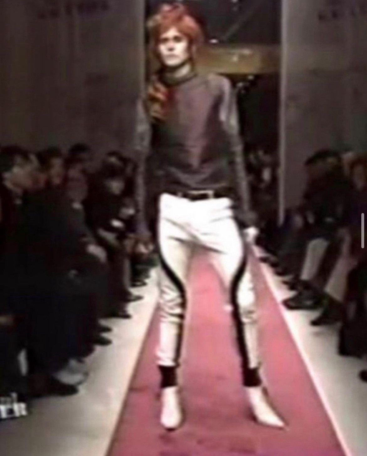 Jean Paul Gaultier Jean Paul Gaultier Leather Pants w/ Suede Stripe AW2002 Size US 30 / EU 46 - 8 Thumbnail