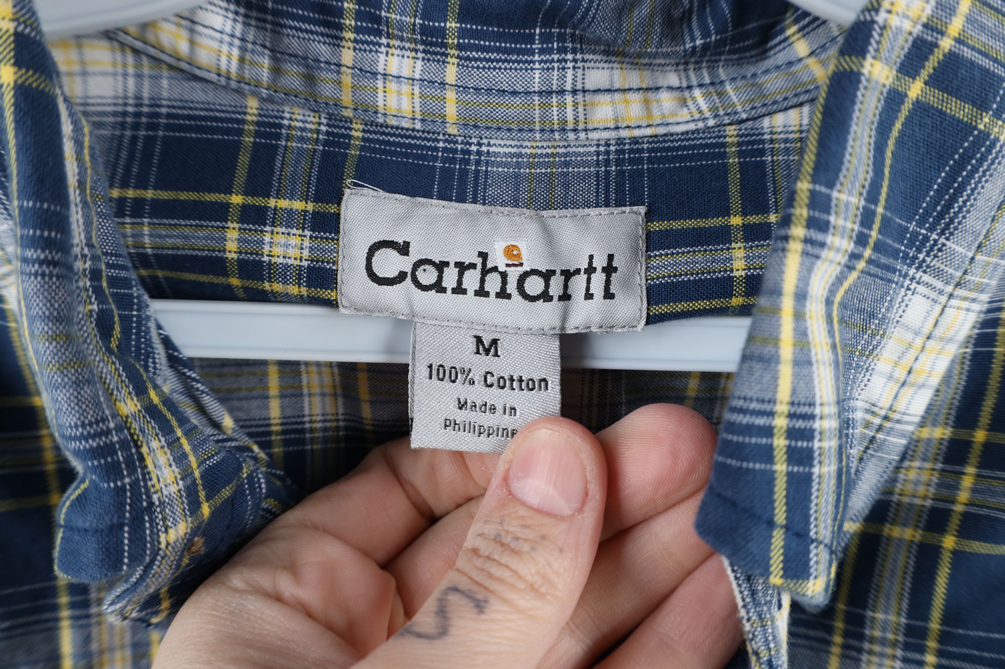 Carhartt × Vintage Vintage Carhartt Spell Short Sleeve Button Down Shirt Plaid Size US M / EU 48-50 / 2 - 7 Thumbnail