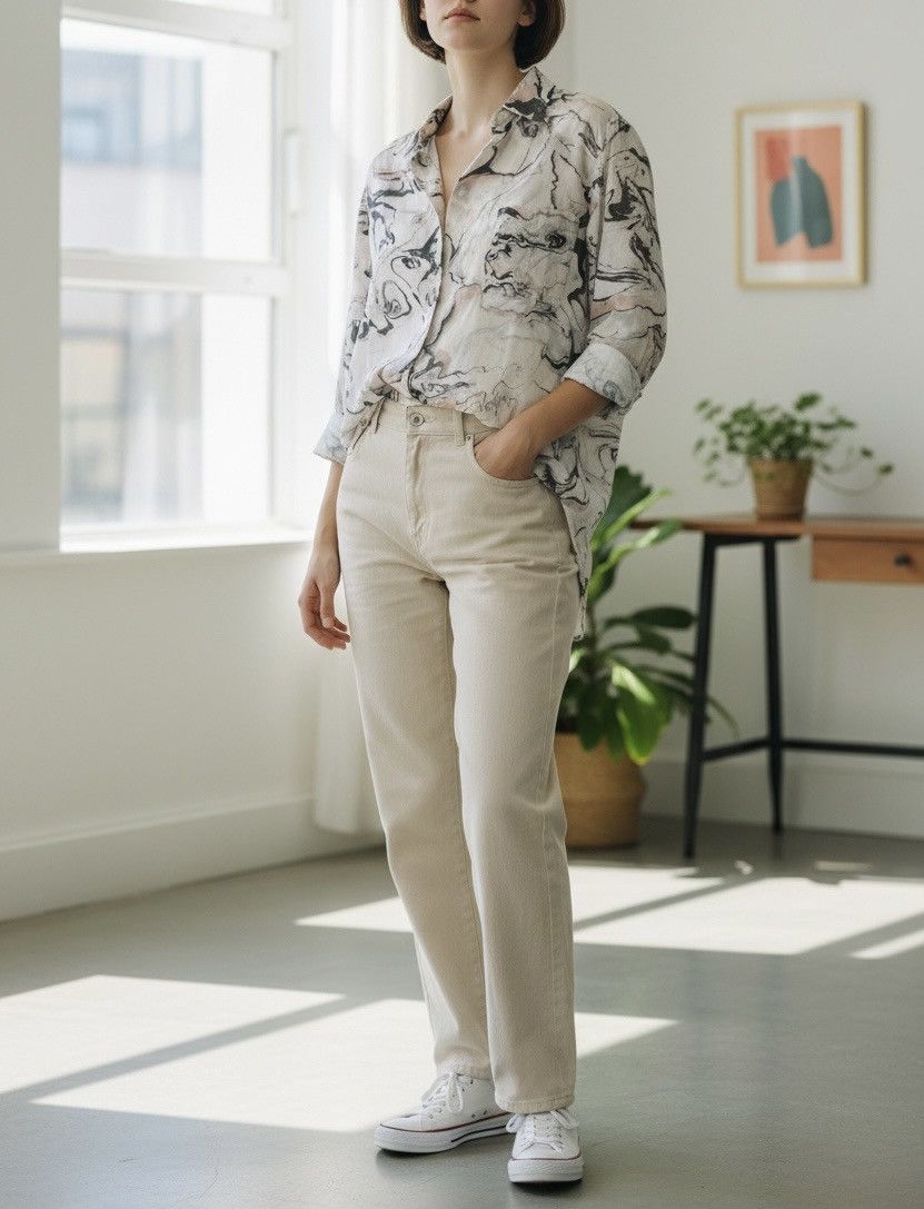 Yohji Yamamoto Vintage yohji yamamoto y’s flowy printed button up Size US S / EU 44-46 / 1 - 2 Thumbnail