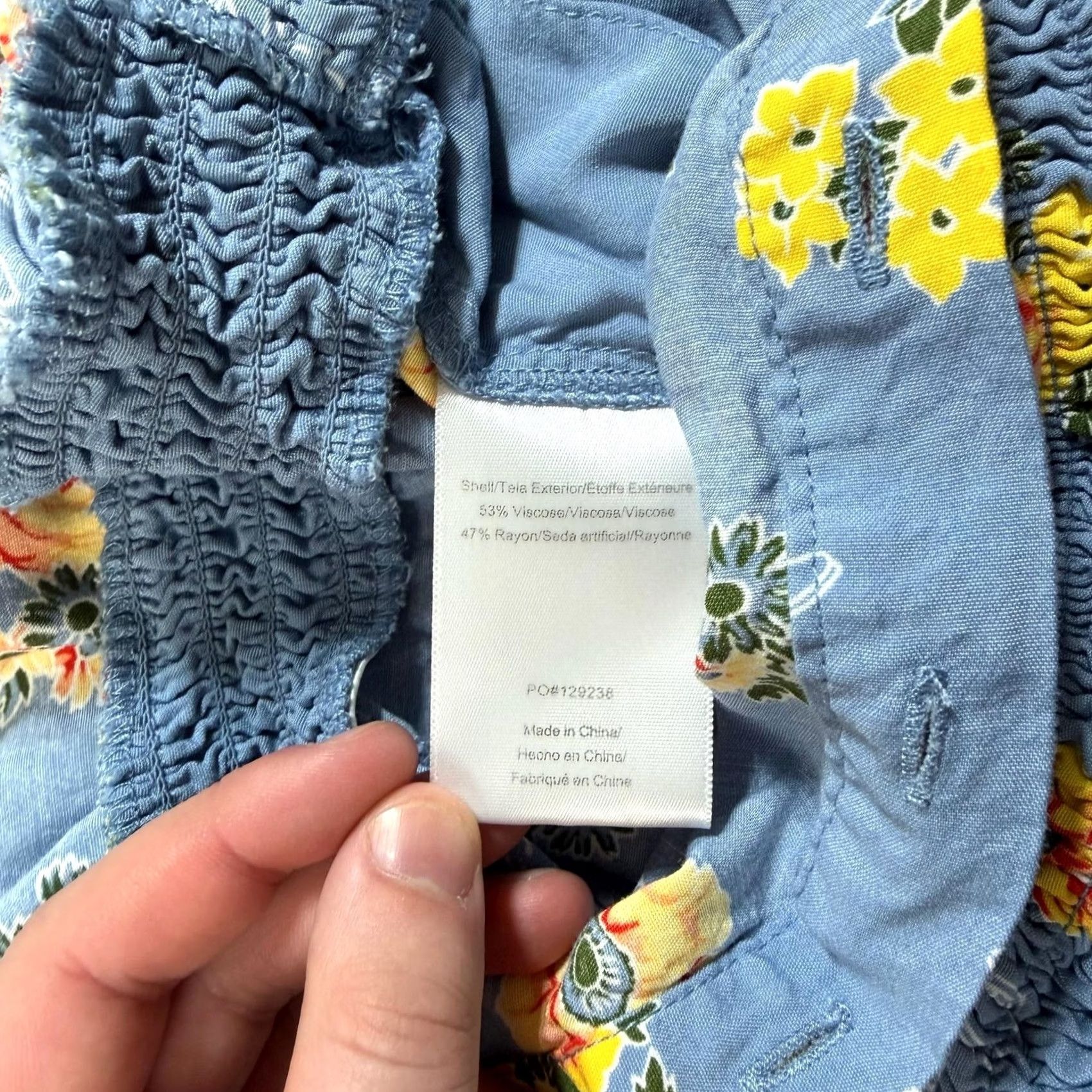 Vintage ModCloth Romper Womens 1X Blue Floral Western Button Front Sleeveless Boho Comfy Size 40" / US 18 - 4 Thumbnail